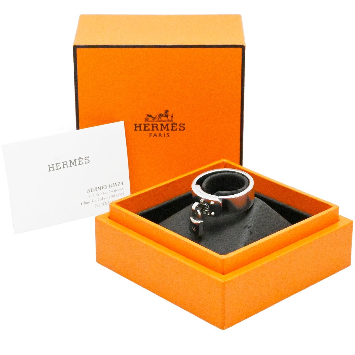 エルメス HERMES SV925 シルバー ケリーリング サイズ55  3734