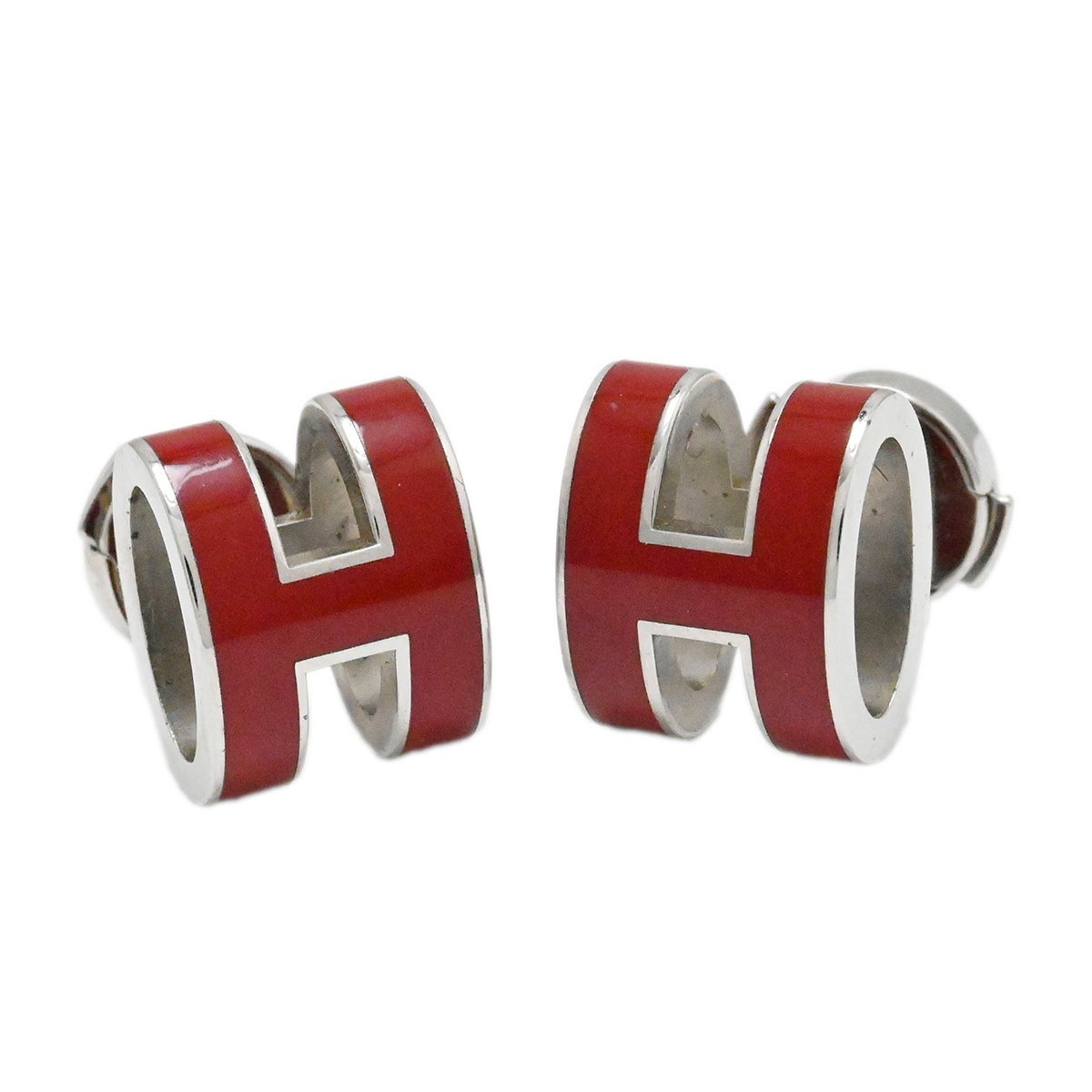 エルメス HERMES ポップアップ カージュ ド アッシュ ピアス Hピアス レディース メンズ  3820