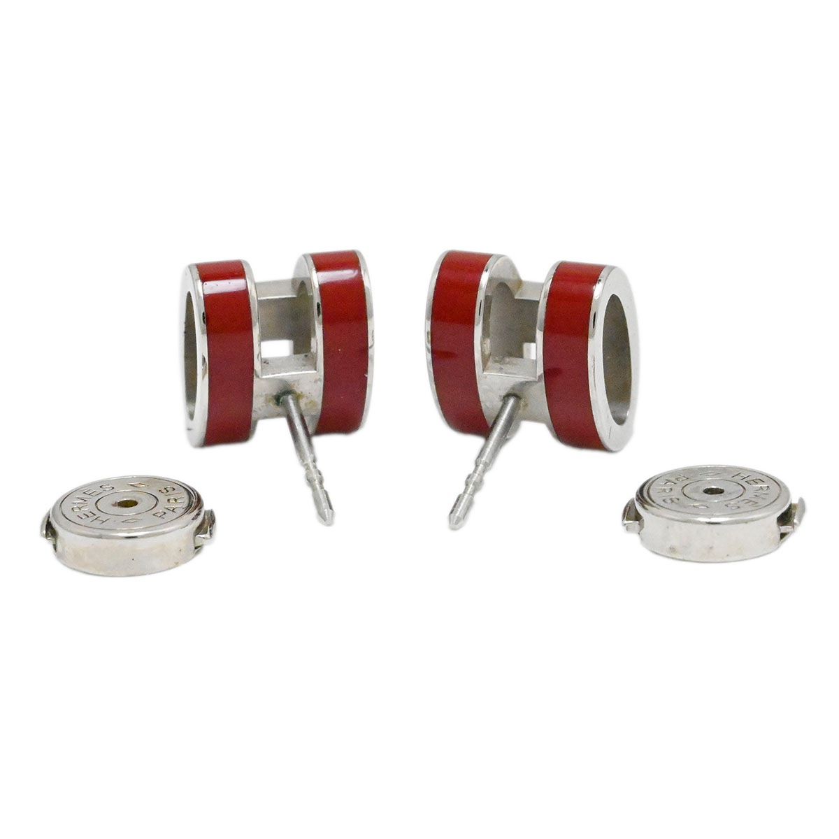 エルメス HERMES ポップアップ カージュ ド アッシュ ピアス Hピアス レディース メンズ  3820