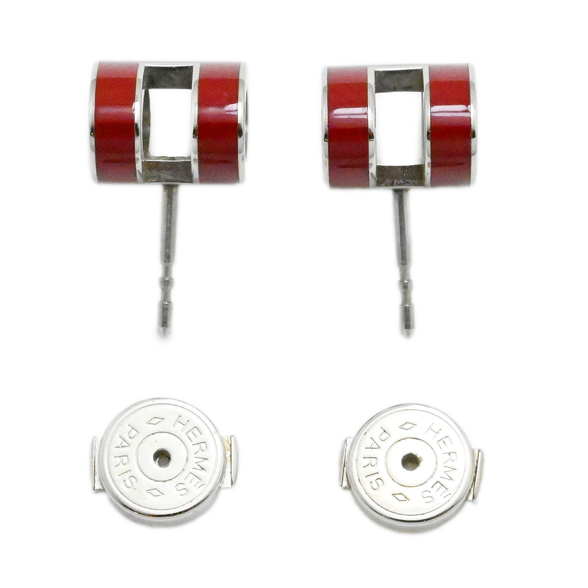 エルメス HERMES ポップアップ カージュ ド アッシュ ピアス Hピアス レディース メンズ  3820