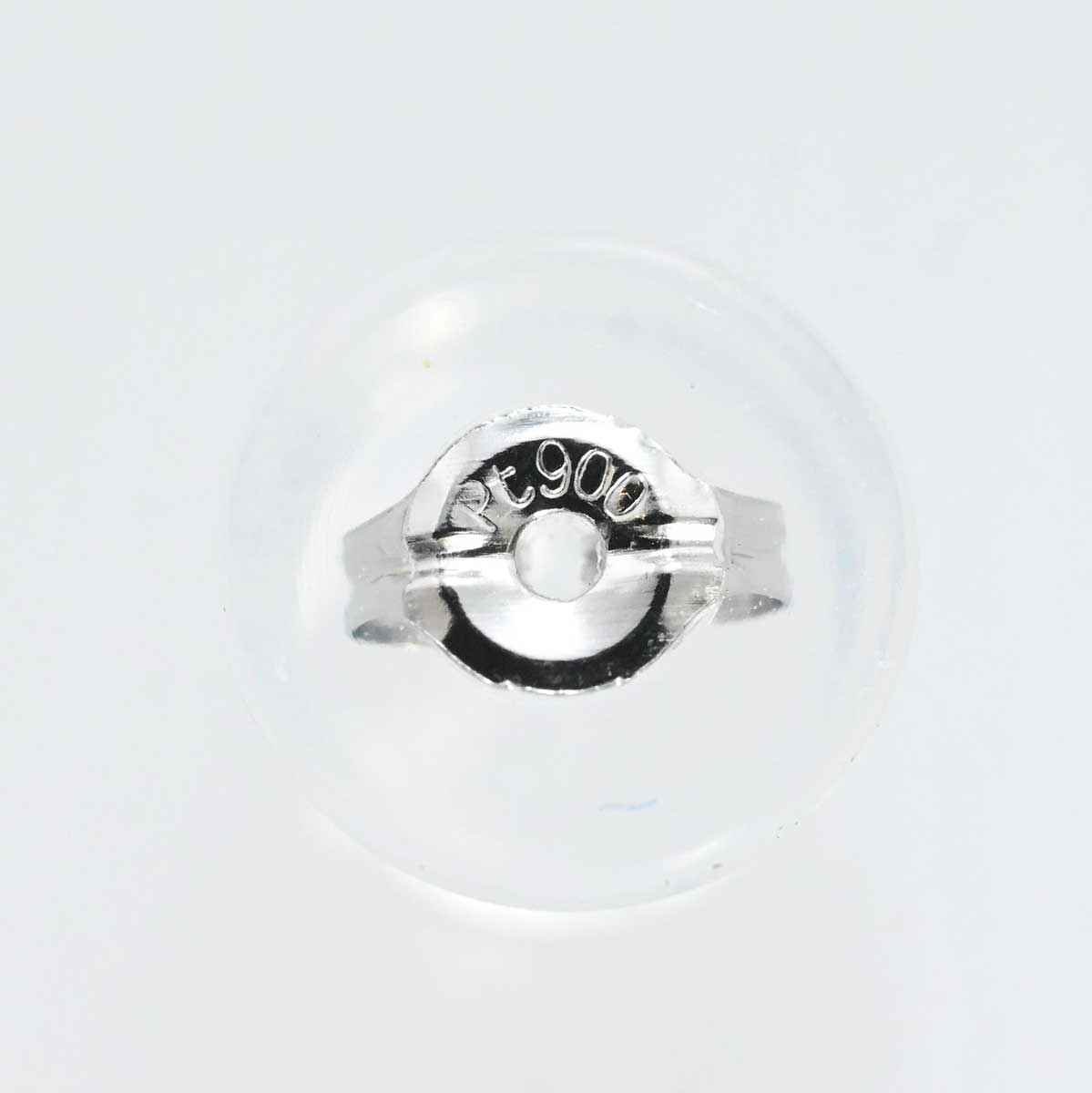 PT900 プラチナ マルチストーン ピアス レディース 3098