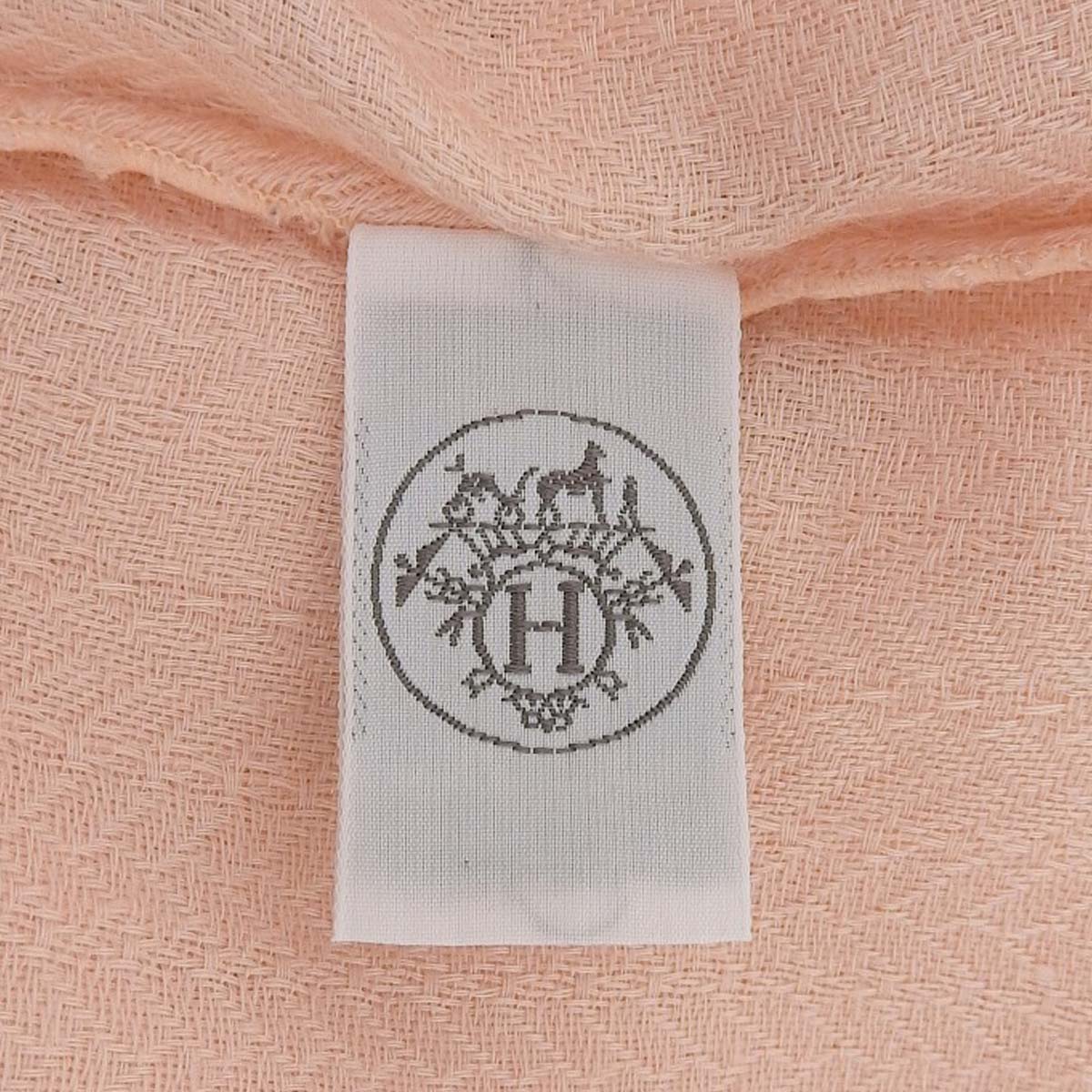 エルメス HERMES ショール カシミア シルク ピンク レディース 4515