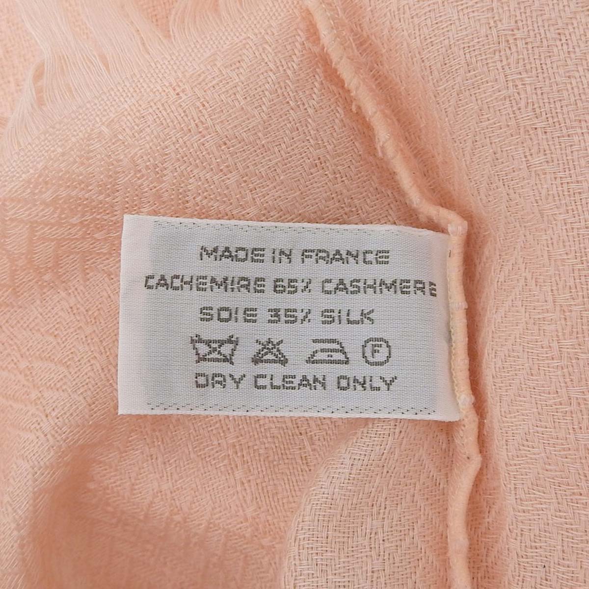 エルメス HERMES ショール カシミア シルク ピンク レディース 4515