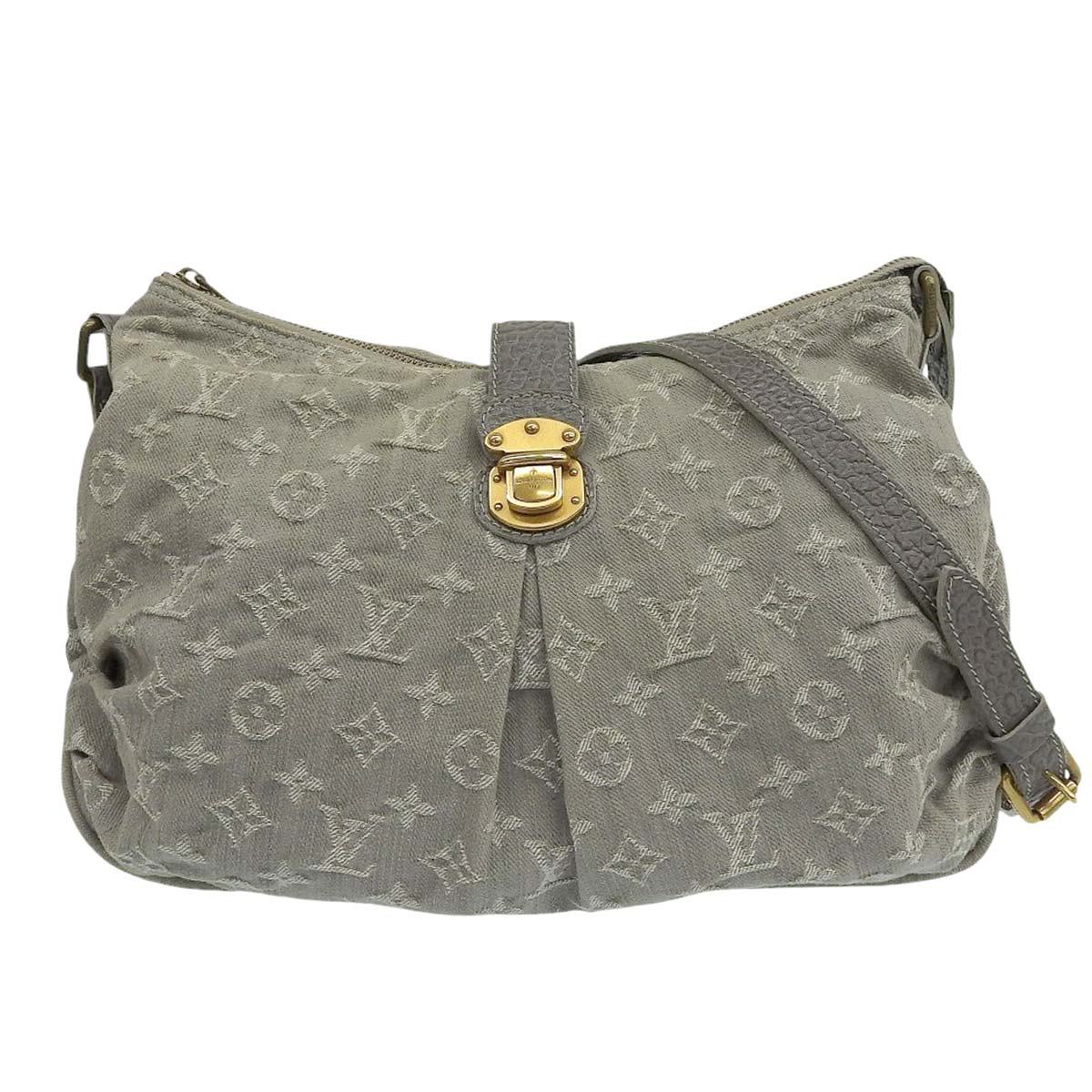 ルイヴィトン LOUIS VUITTON モノグラムデニム スライトリー ショルダーバッグ 斜め掛け モノグラムデニム グレー レディース M95834 4618