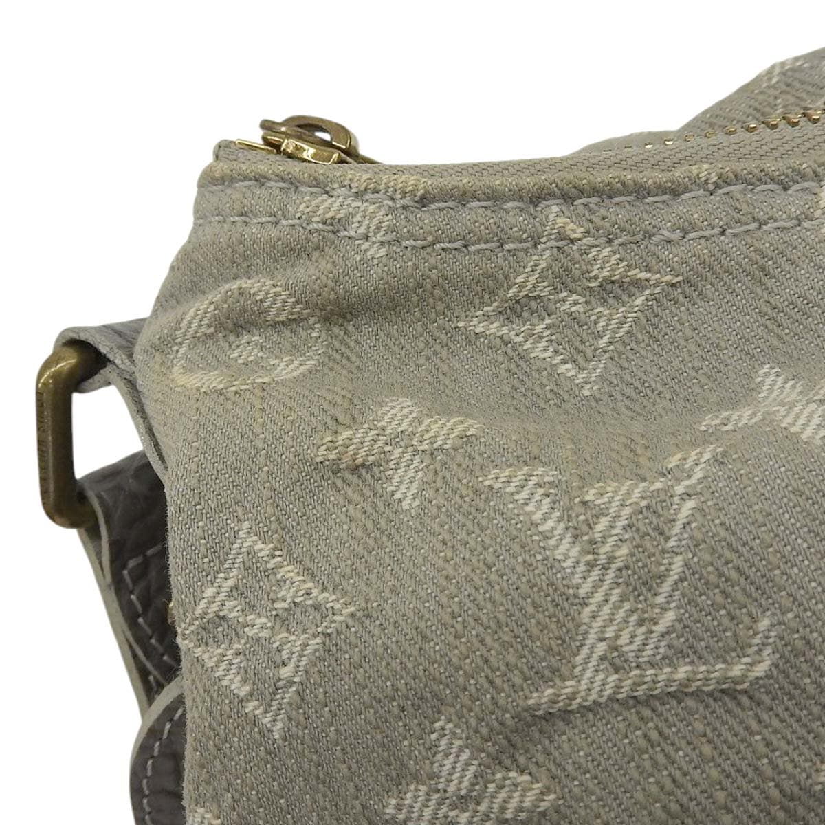 ルイヴィトン LOUIS VUITTON モノグラムデニム スライトリー ショルダーバッグ 斜め掛け モノグラムデニム グレー レディース M95834 4618