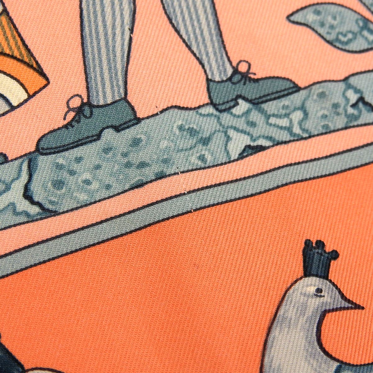 エルメス HERMES カレ90 EARLY AMERICA 古き良きアメリカ 動物 アニマル スカーフ シルク ピンク系×マルチカラー レディース 4684