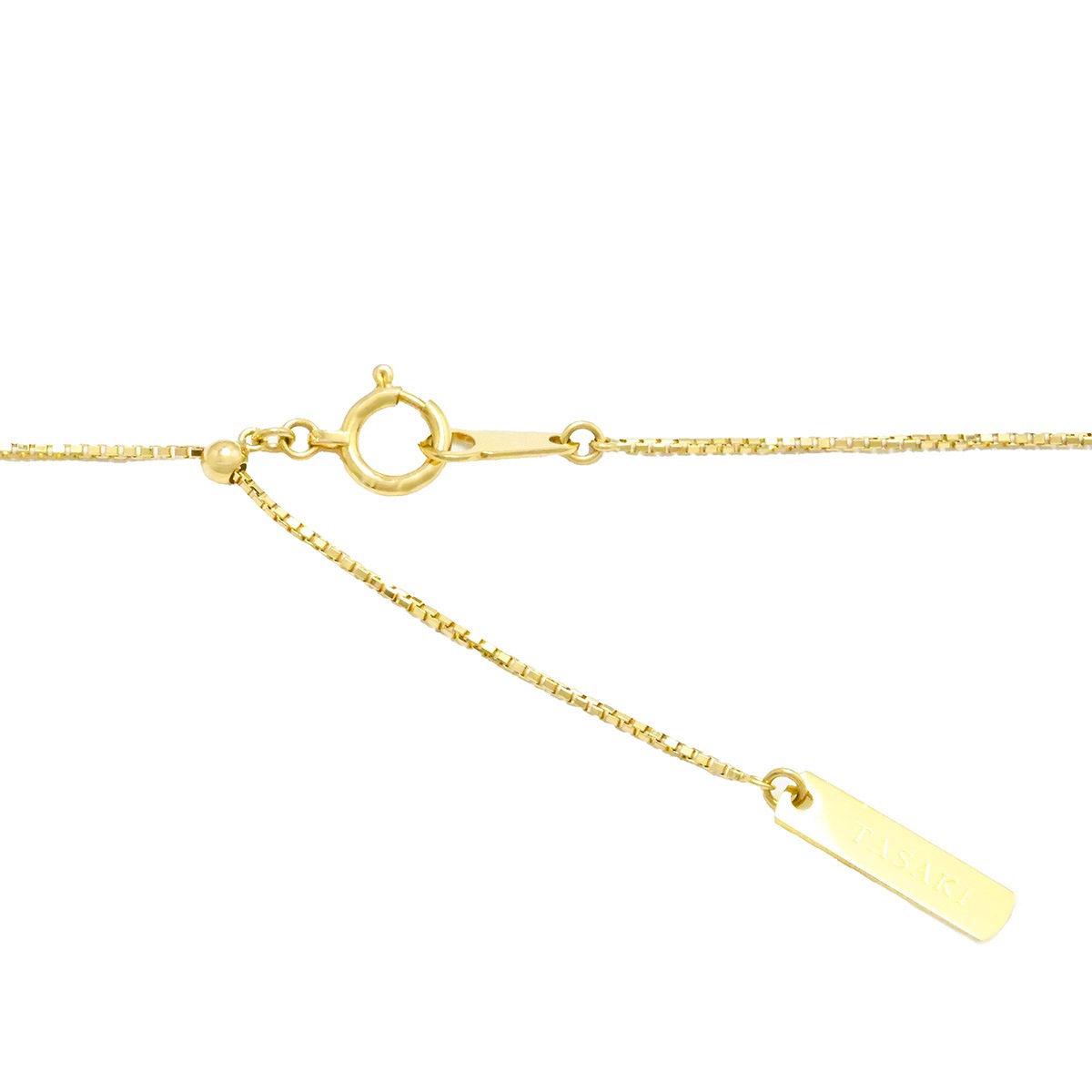 タサキ TASAKI K18YG イエローゴールド ガーネット1.73ct ダイヤ0.06ct ペアシェイプ ネックレス ペンダント レディース  2125