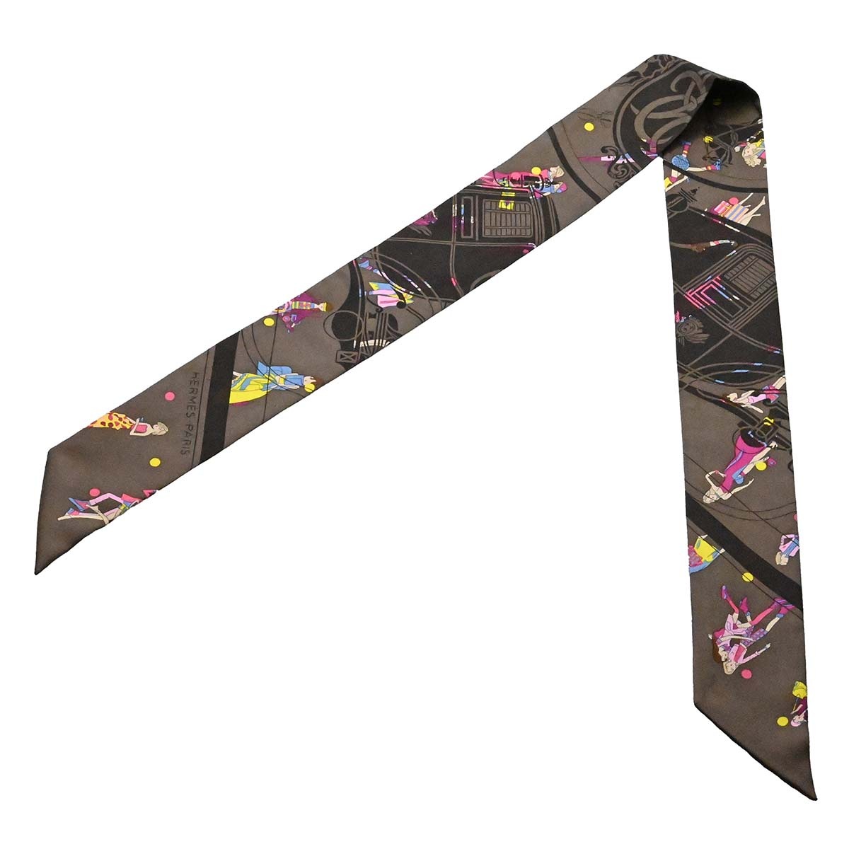 エルメス HERMES ツイリー シルク スカーフ エクスリブリス パリジェンヌ Ex-Libris Parisiennes レディース  3612