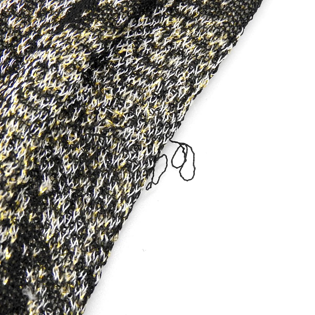 シャネル CHANEL ラメ入り ワンピース ノースリーブ ココマーク金具 ブラック×ゴールド サイズ42 レディース 2010年 国内正規店タグ 4405