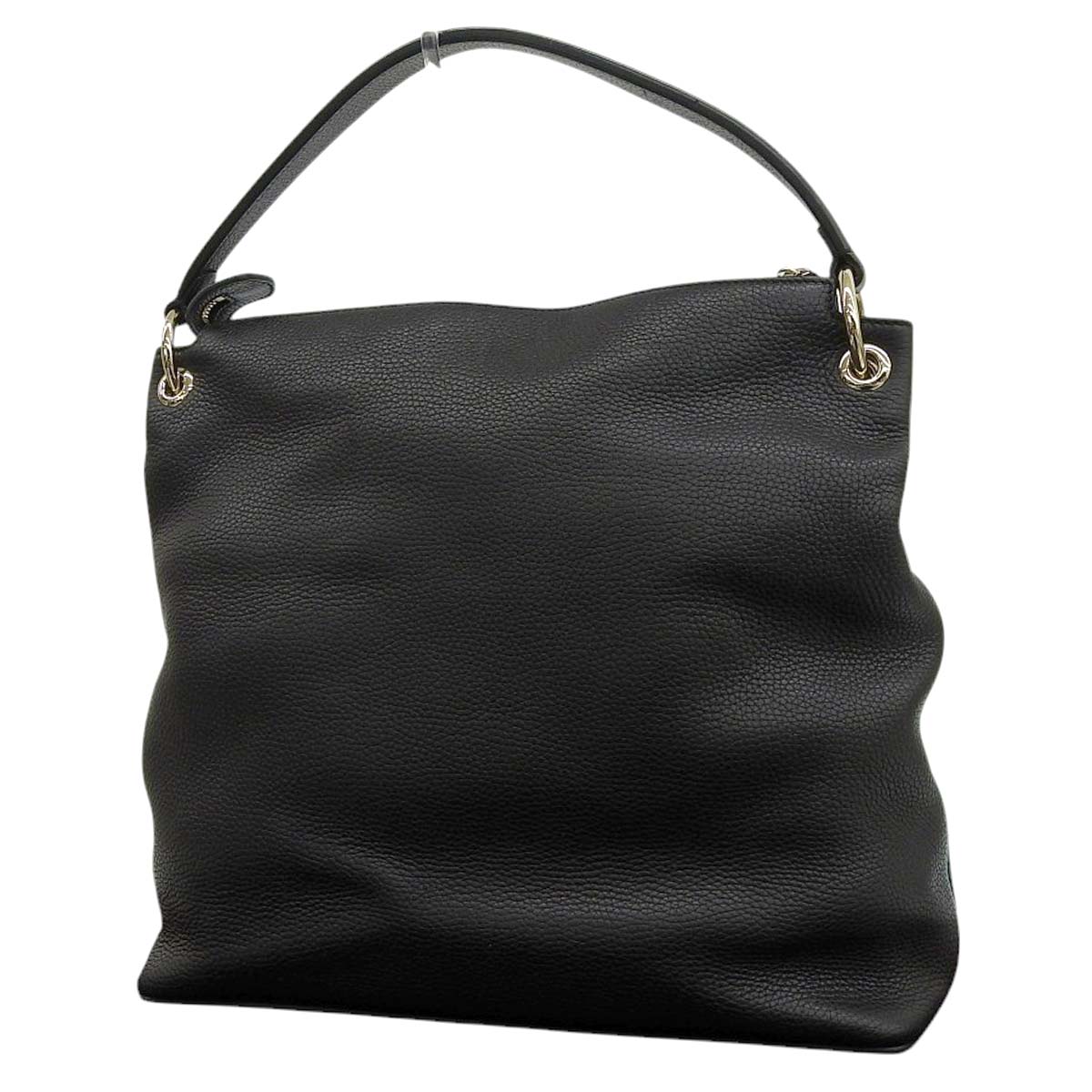 グッチ GUCCI インターロッキング ショルダーバッグ ハンドバッグ 2WAYバッグ ソーホー タッセル レザー ブラック レディース 4619