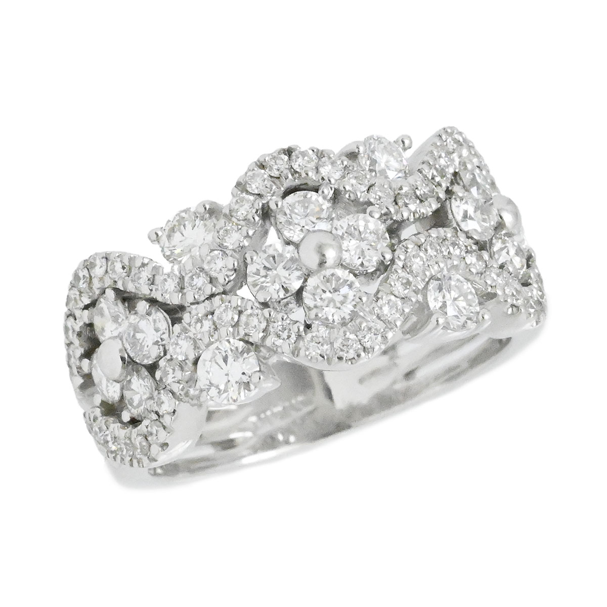 ダミアーニ DAMIANI 750WG K18WG ホワイトゴールドダイヤ リング サイズ13号 レディース  3967