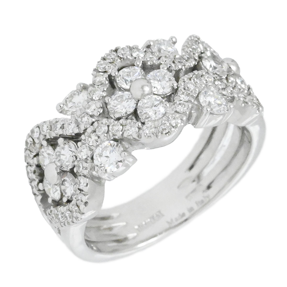 ダミアーニ DAMIANI 750WG K18WG ホワイトゴールドダイヤ リング サイズ13号 レディース  3967