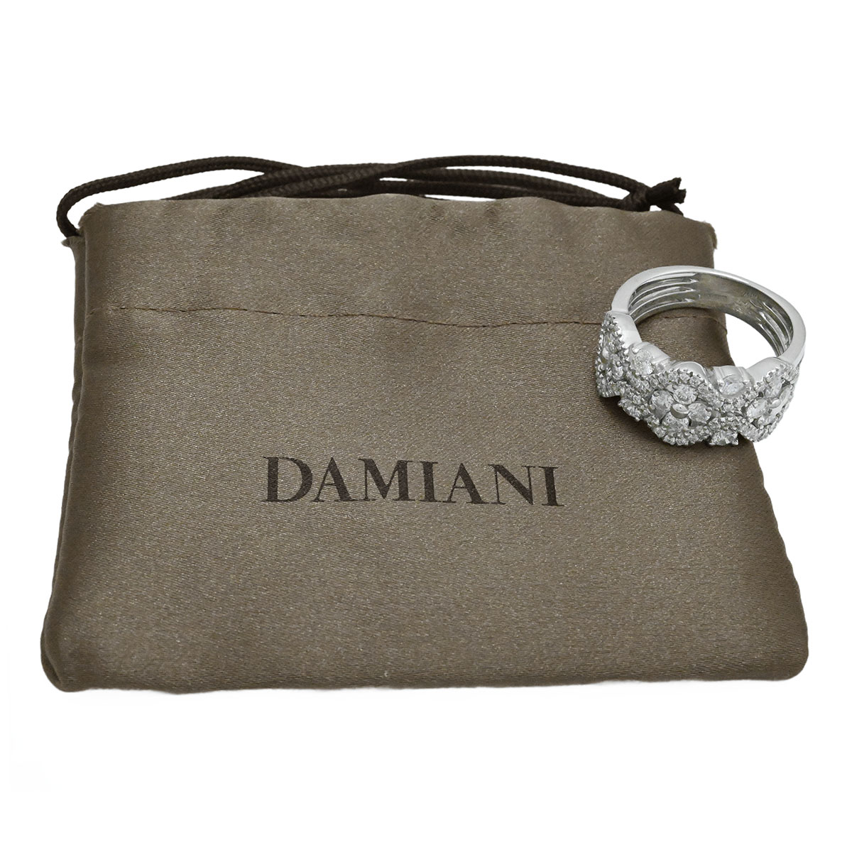 ダミアーニ DAMIANI 750WG K18WG ホワイトゴールドダイヤ リング サイズ13号 レディース  3967