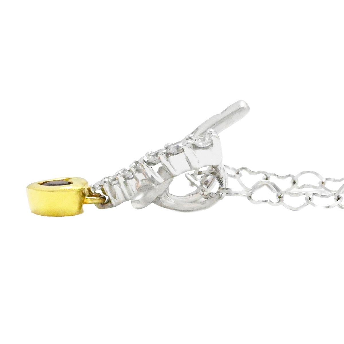 カラッチ KARATI K18WG ホワイトゴールド ハートルビー0.10ct ダイヤ0.10ct ネックレス レディース ペンダント  2126