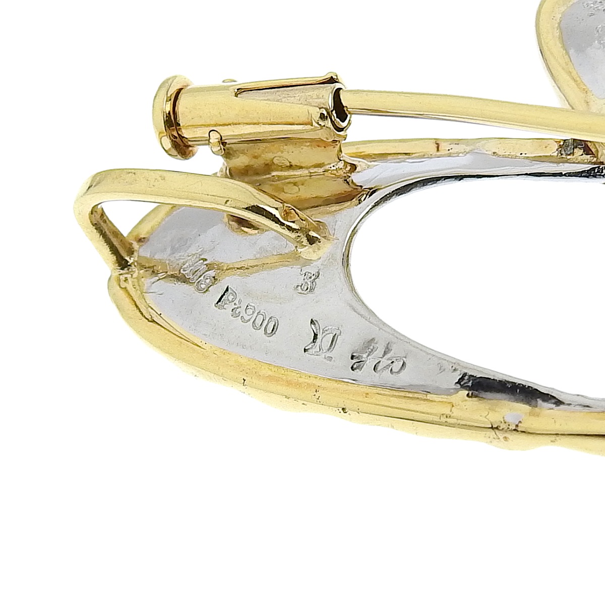 石川暢子 イシカワノブコ K18YG Pｔ900 プラチナ ダイヤモンド 0.39ct ブローチ ペンダントトップ レディース 4204