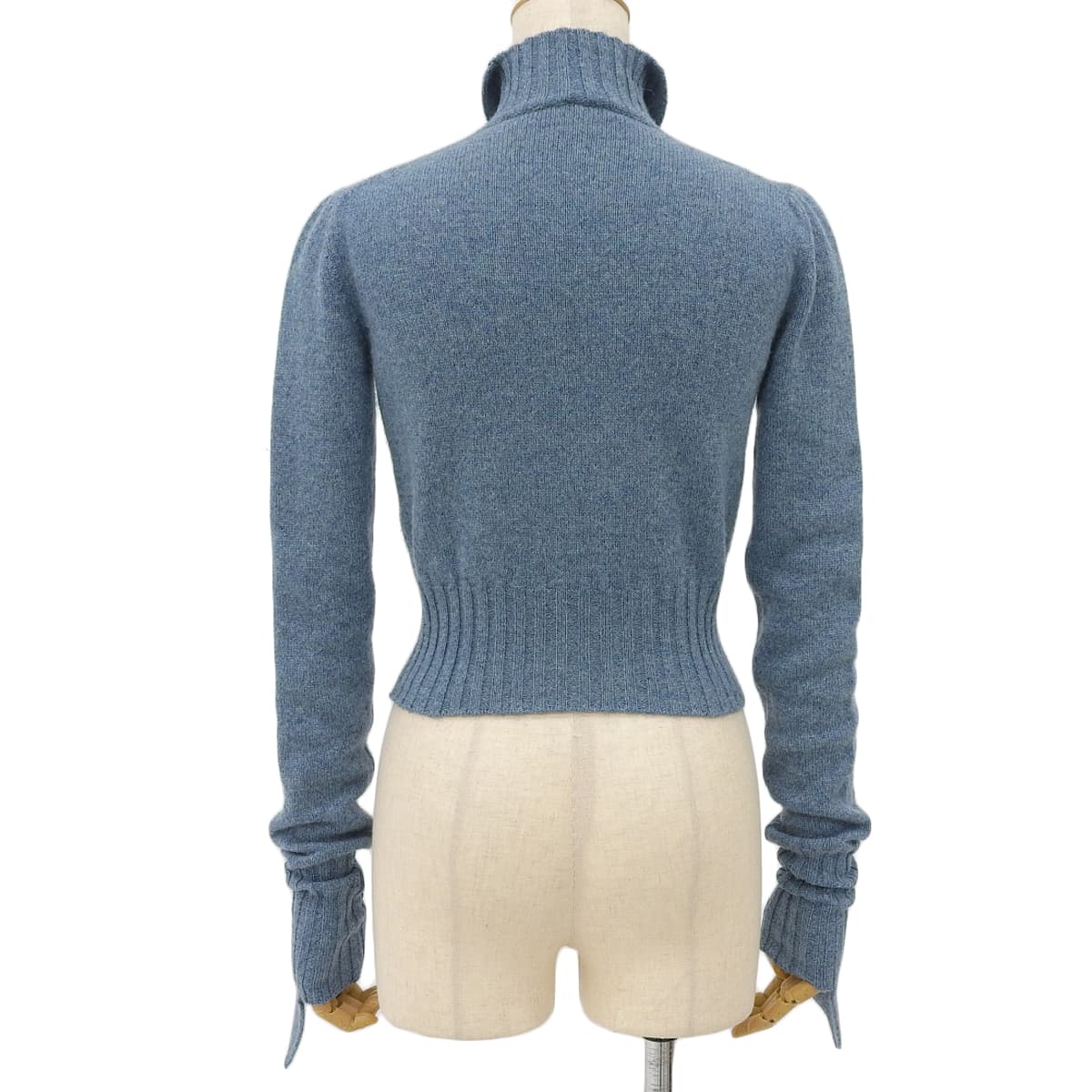 シャネル CHANEL ニット セーター 長袖 トップス カシミヤ ブルー系 サイズ36 レディース 07A ハイネック 4406