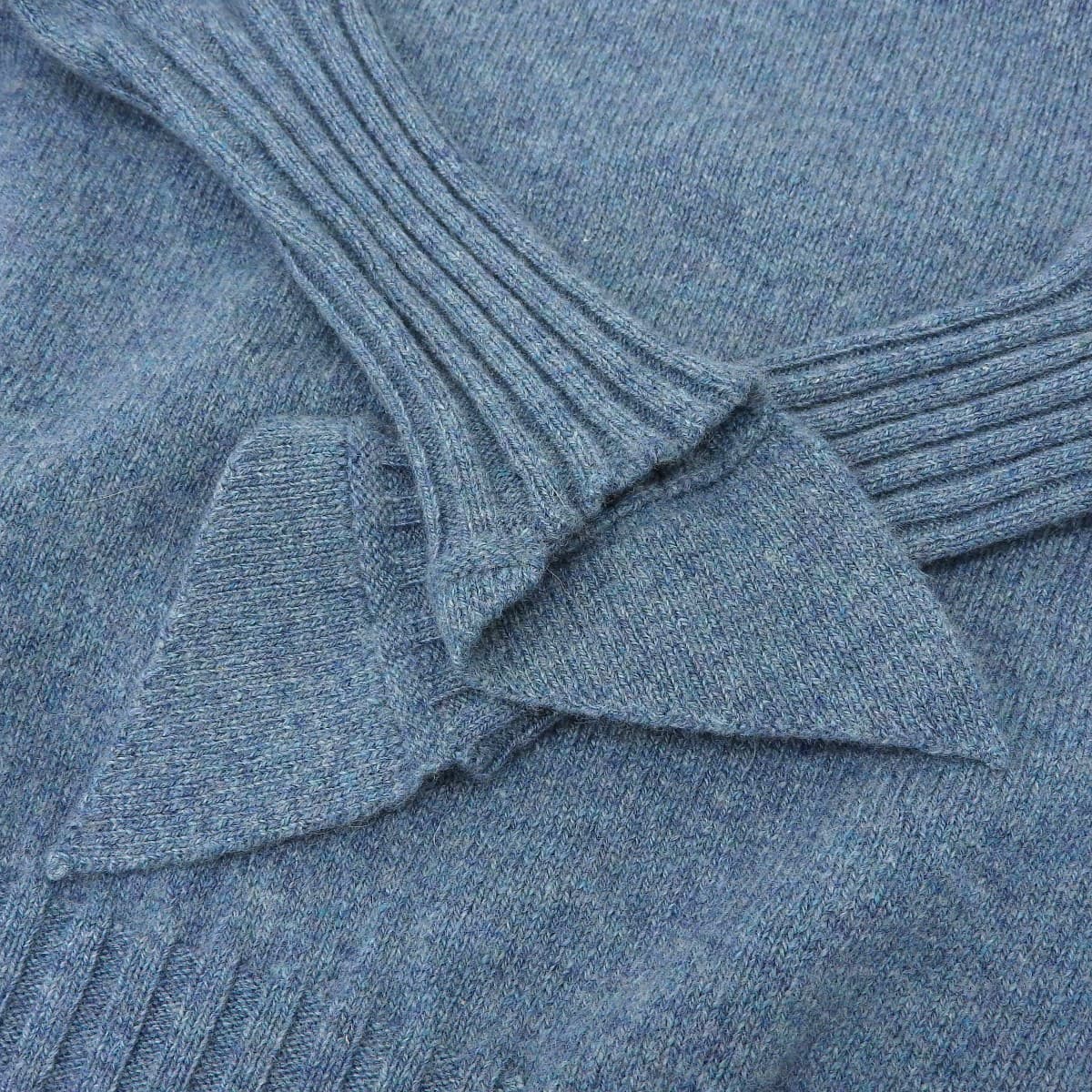 シャネル CHANEL ニット セーター 長袖 トップス カシミヤ ブルー系 サイズ36 レディース 07A ハイネック 4406