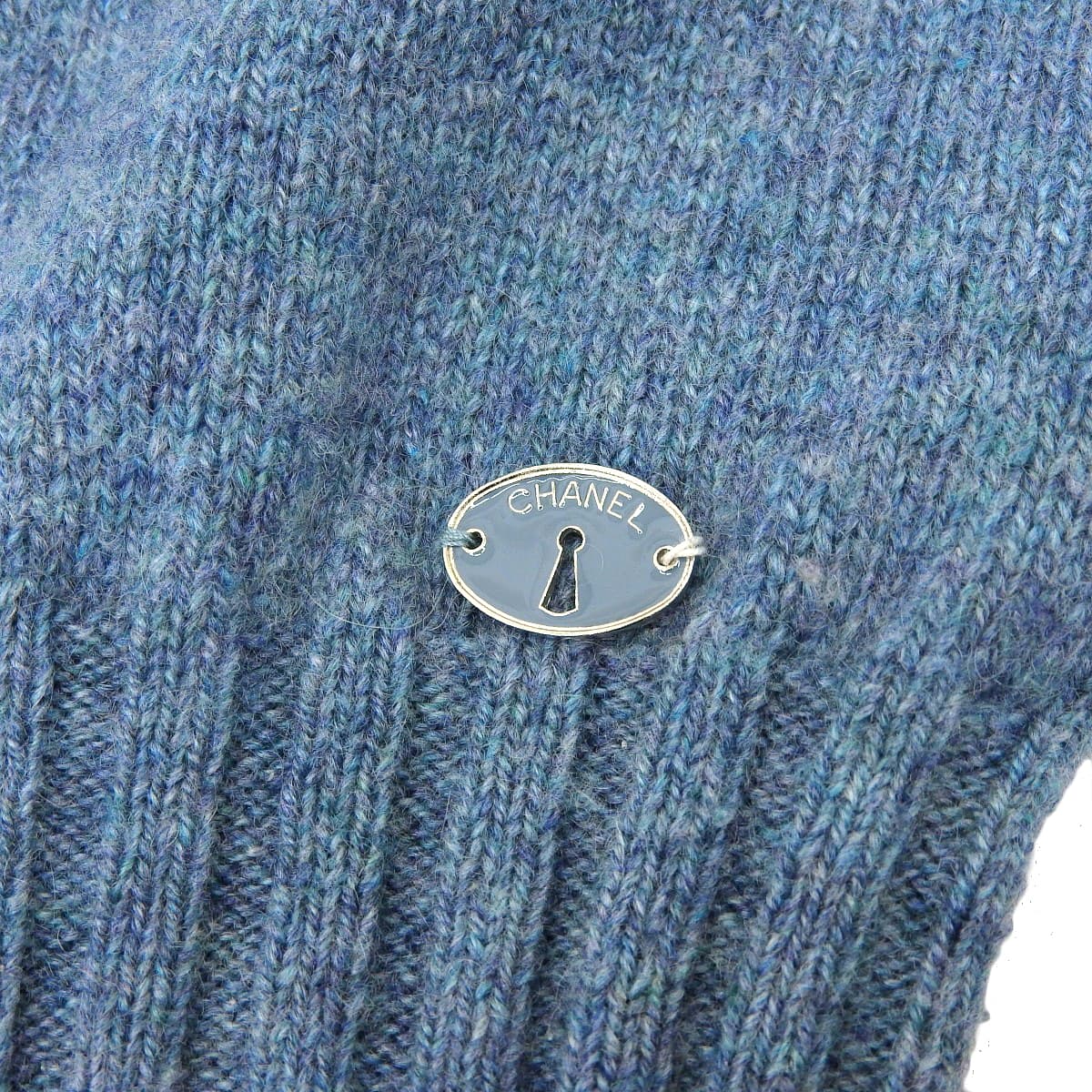 シャネル CHANEL ニット セーター 長袖 トップス カシミヤ ブルー系 サイズ36 レディース 07A ハイネック 4406
