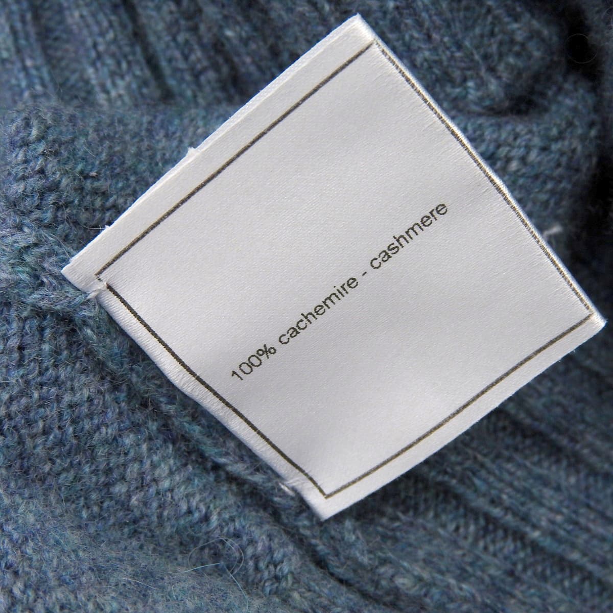 シャネル CHANEL ニット セーター 長袖 トップス カシミヤ ブルー系 サイズ36 レディース 07A ハイネック 4406