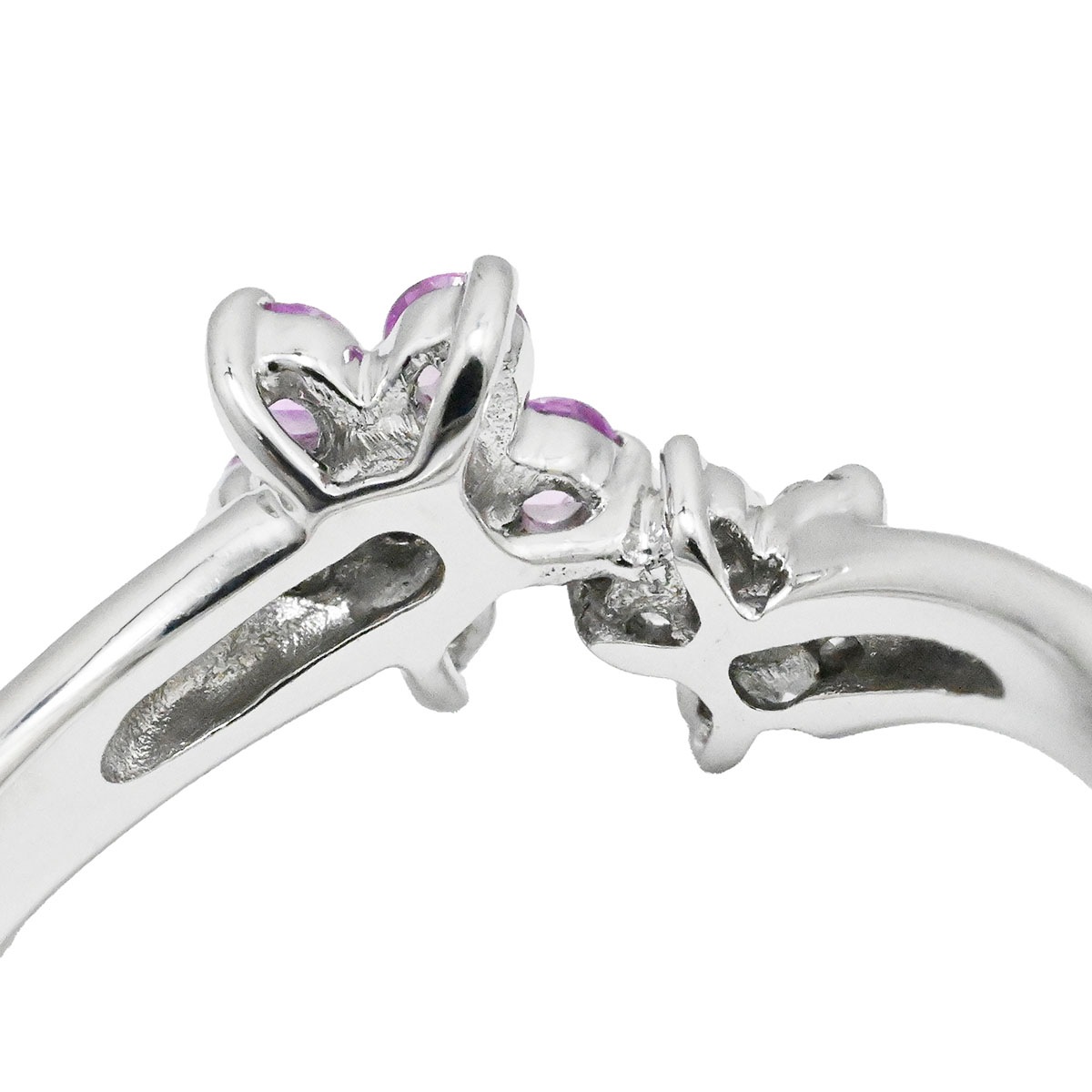 ポンテヴェキオ PONTE VECCHIO ピンクサファイア0.21ct ダイヤ0.08ct リング 9号 レディース  3737