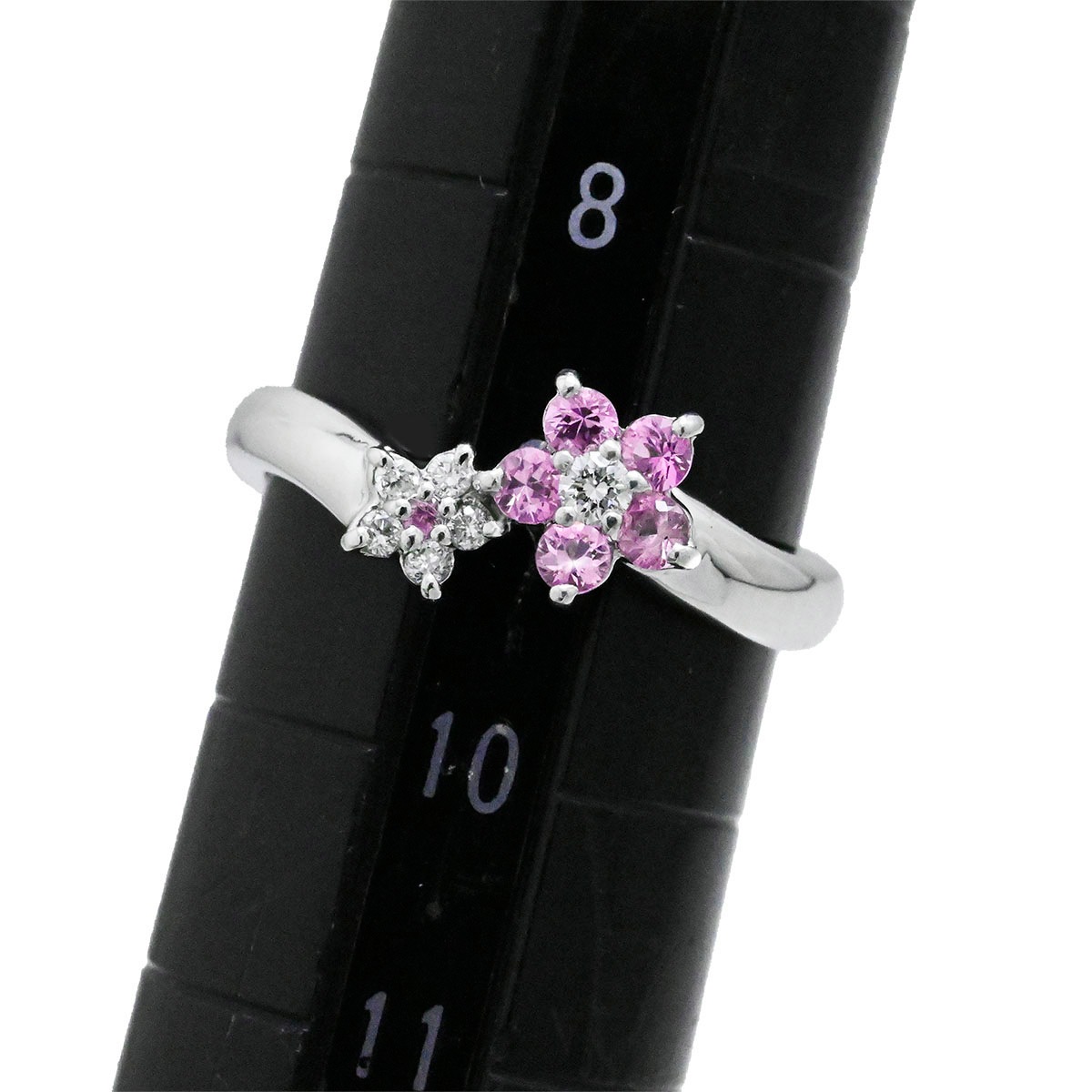 ポンテヴェキオ PONTE VECCHIO ピンクサファイア0.21ct ダイヤ0.08ct リング 9号 レディース  3737