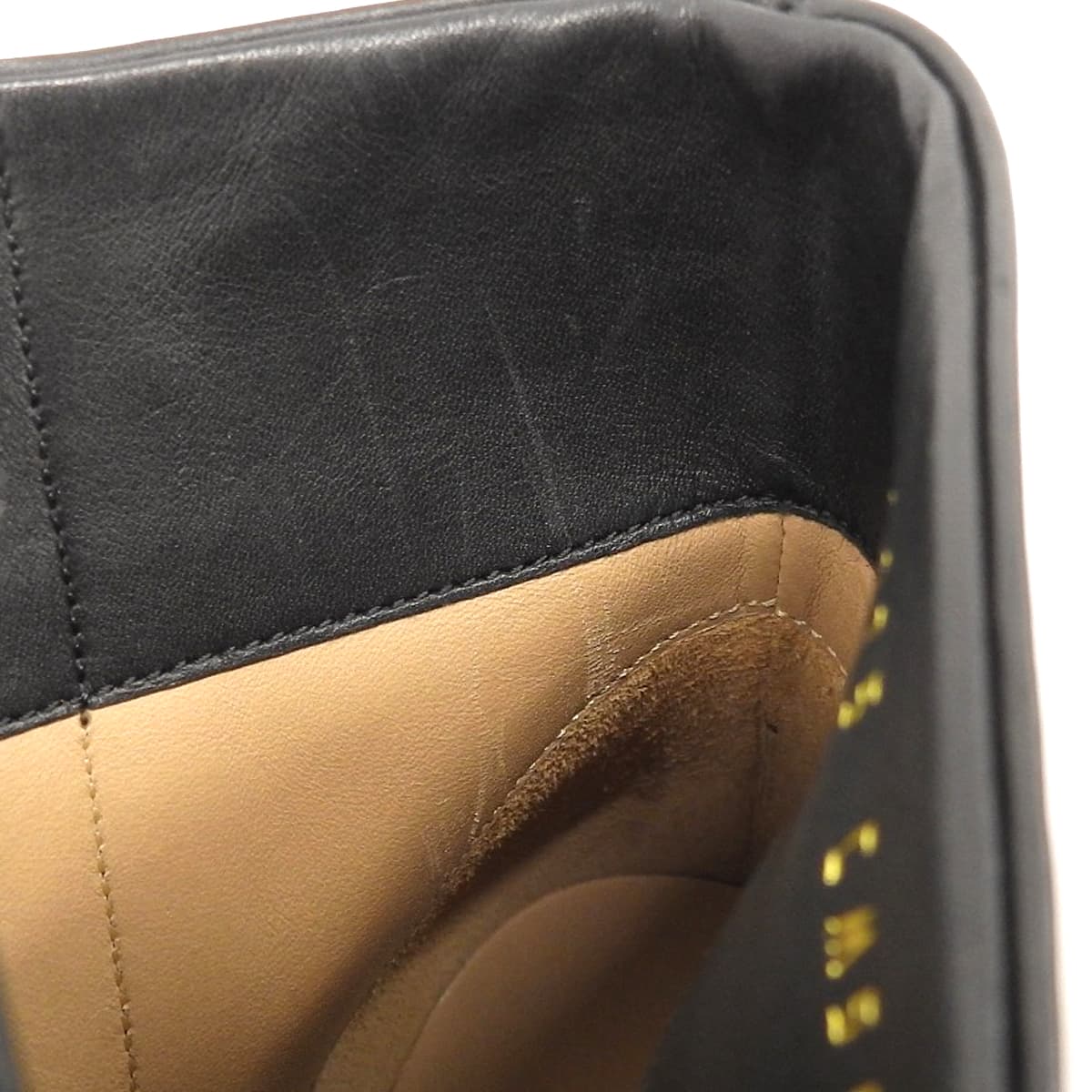 フェラガモ FERRAGAMO サイドファスナー ショートブーツ レザー ブラック 4 1/2 レディース 4686