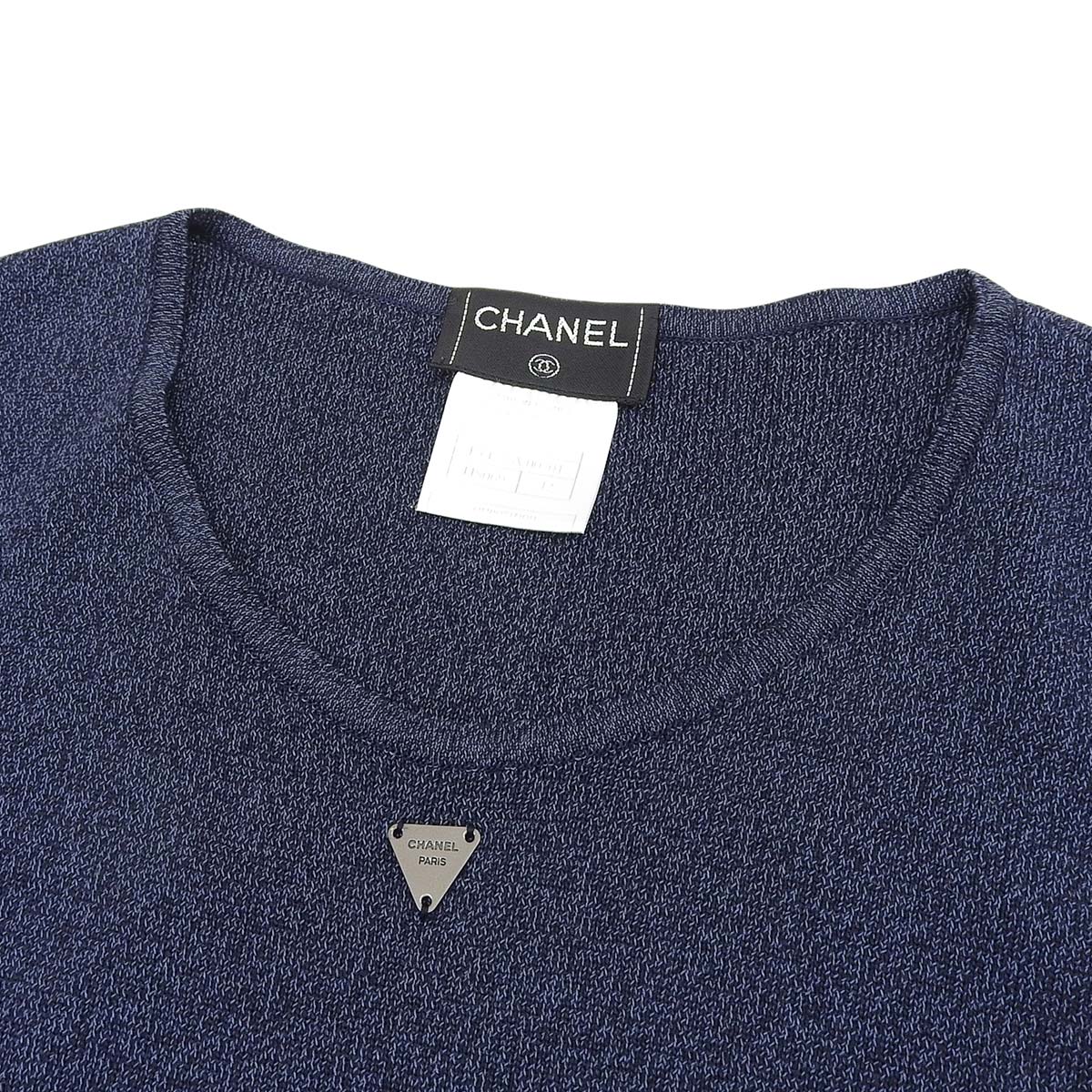 シャネル CHANEL ノースリーブカットソー タンクトップ コットン