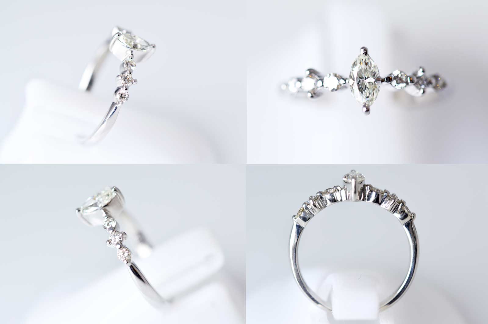 ジュエリー ノンブランド PT900 ダイヤ 0.301ｃｔ 0.20ｃｔ マーキーズカット リング 11号 ノンブランドジュエリー 6211