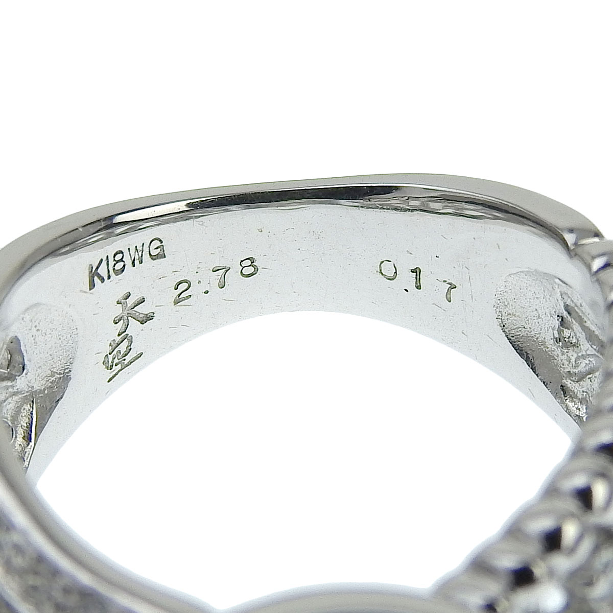 テンクウ TENKU 天空 K18WG ホワイトゴールド ペリドット2.78ct ダイヤモンド0.17ct リング 指輪 12号 レディース 4092