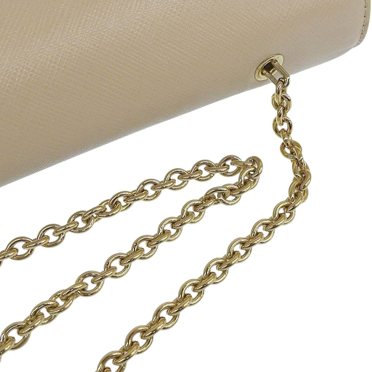 フェラガモ FERRAGAMO ヴァラ チェーンショルダーバッグ 斜め掛け レザー ベージュ レディース 4621