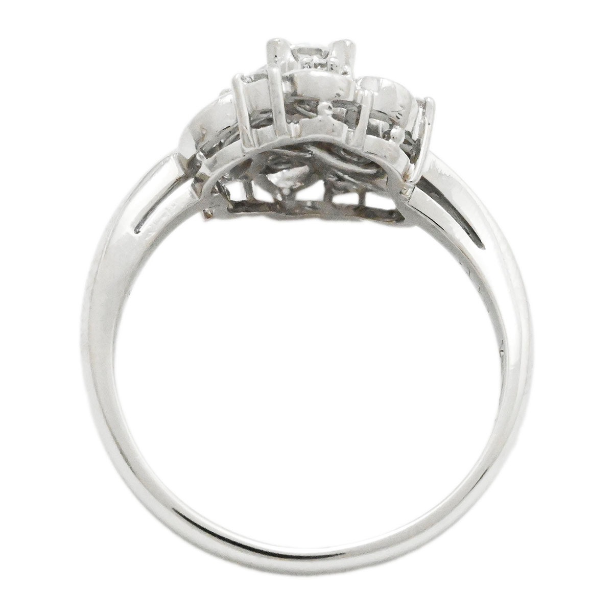 セイコー  SEIKO PT900 プラチナ ダイヤ0.16ct 0.15ct リング サイズ12号 レディース  3969