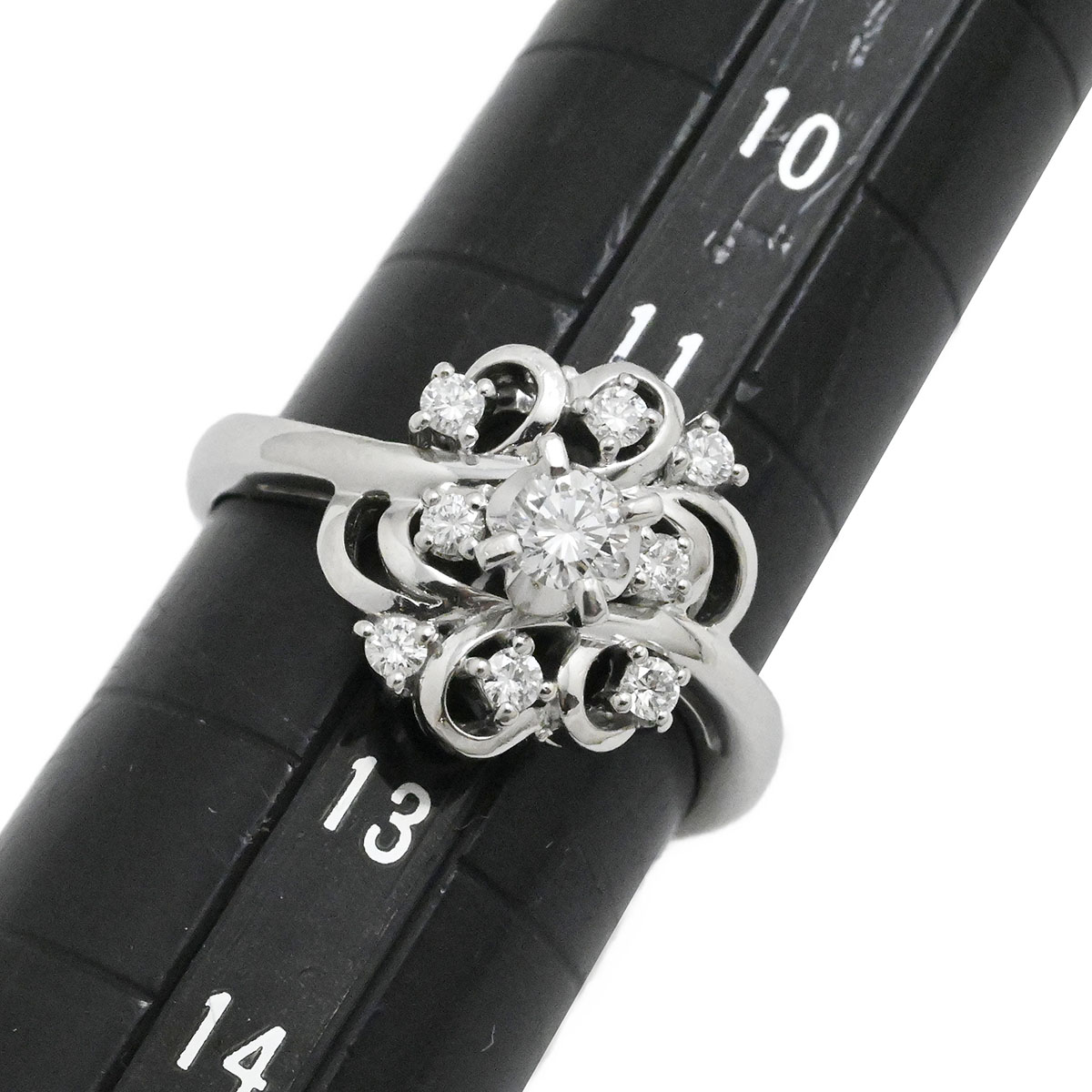 セイコー  SEIKO PT900 プラチナ ダイヤ0.16ct 0.15ct リング サイズ12号 レディース  3969