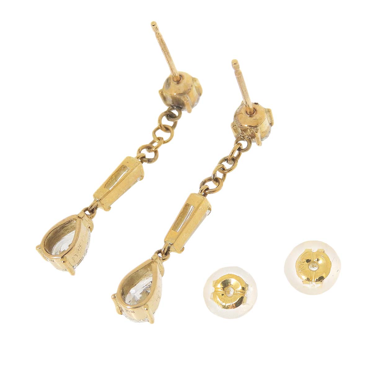 K18 ダイヤモンド 0.50ct 0.50ct 雫 揺れ ピアス レディース 4777