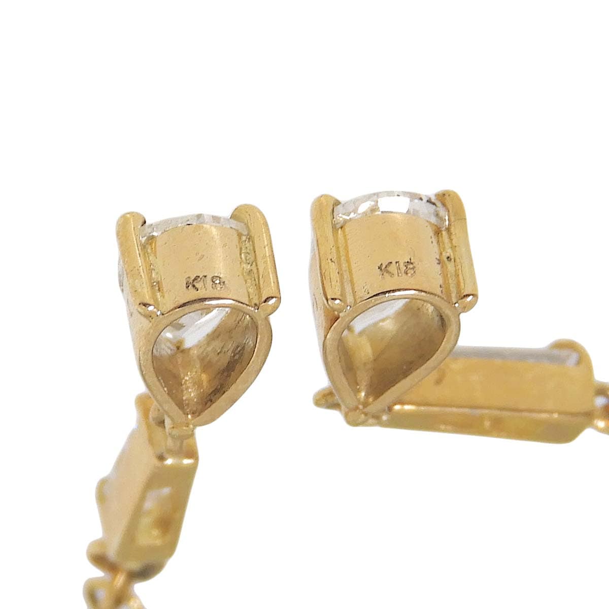 K18 ダイヤモンド 0.50ct 0.50ct 雫 揺れ ピアス レディース 4777