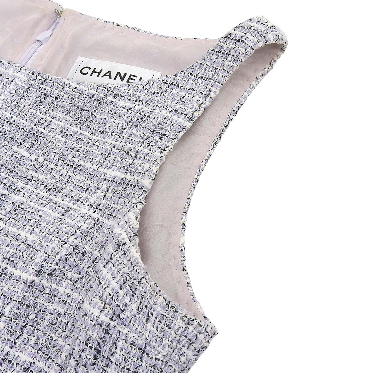 シャネル CHANEL ココマーク ツイード ノースリーブワンピース タンク