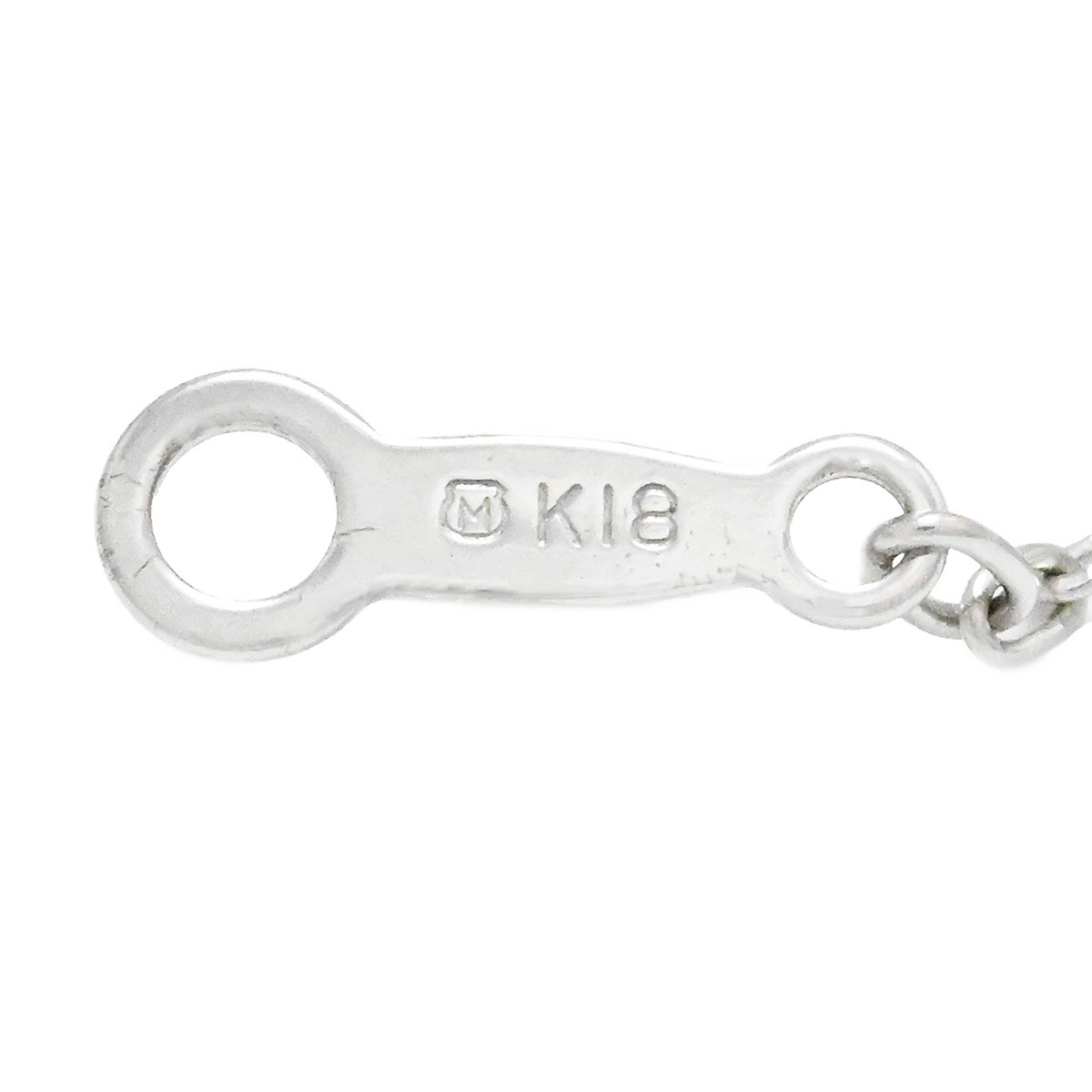 ミキモト MIKIMOTO K18WG ホワイトゴールド チェーンネックレス レディース  2128