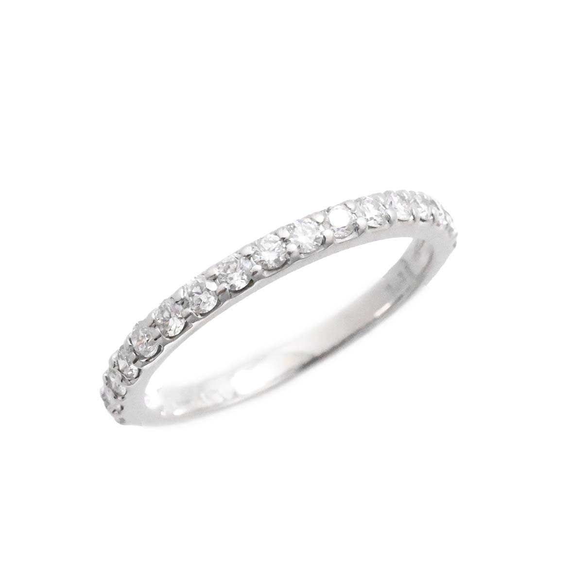 ポンテヴェキオ PONTE VECCHIO K18WG ホワイトゴールド ダイヤ0.35ct ハーフエタニティ リング 10号 レディース  3597