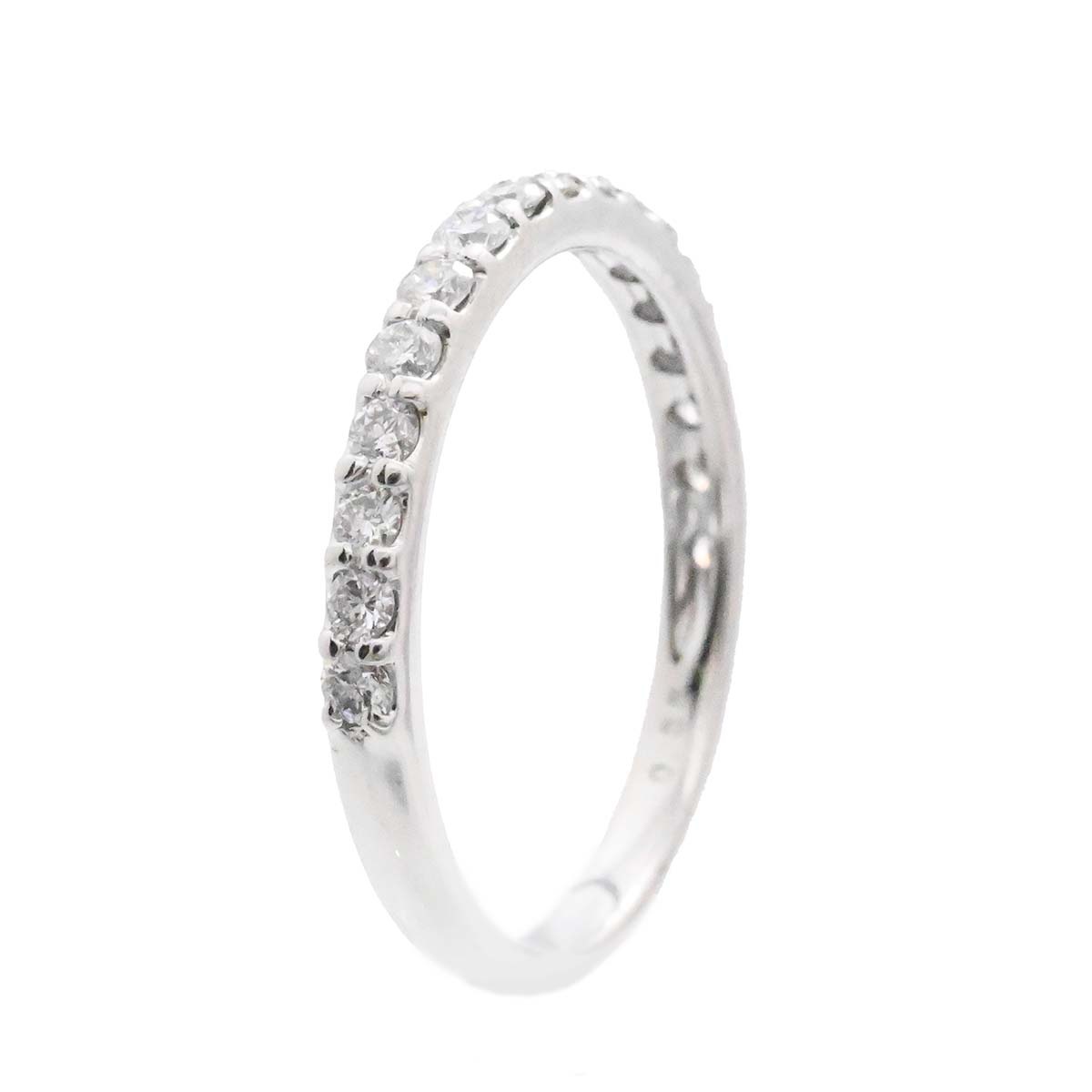 ポンテヴェキオ PONTE VECCHIO K18WG ホワイトゴールド ダイヤ0.35ct ハーフエタニティ リング 10号 レディース  3597