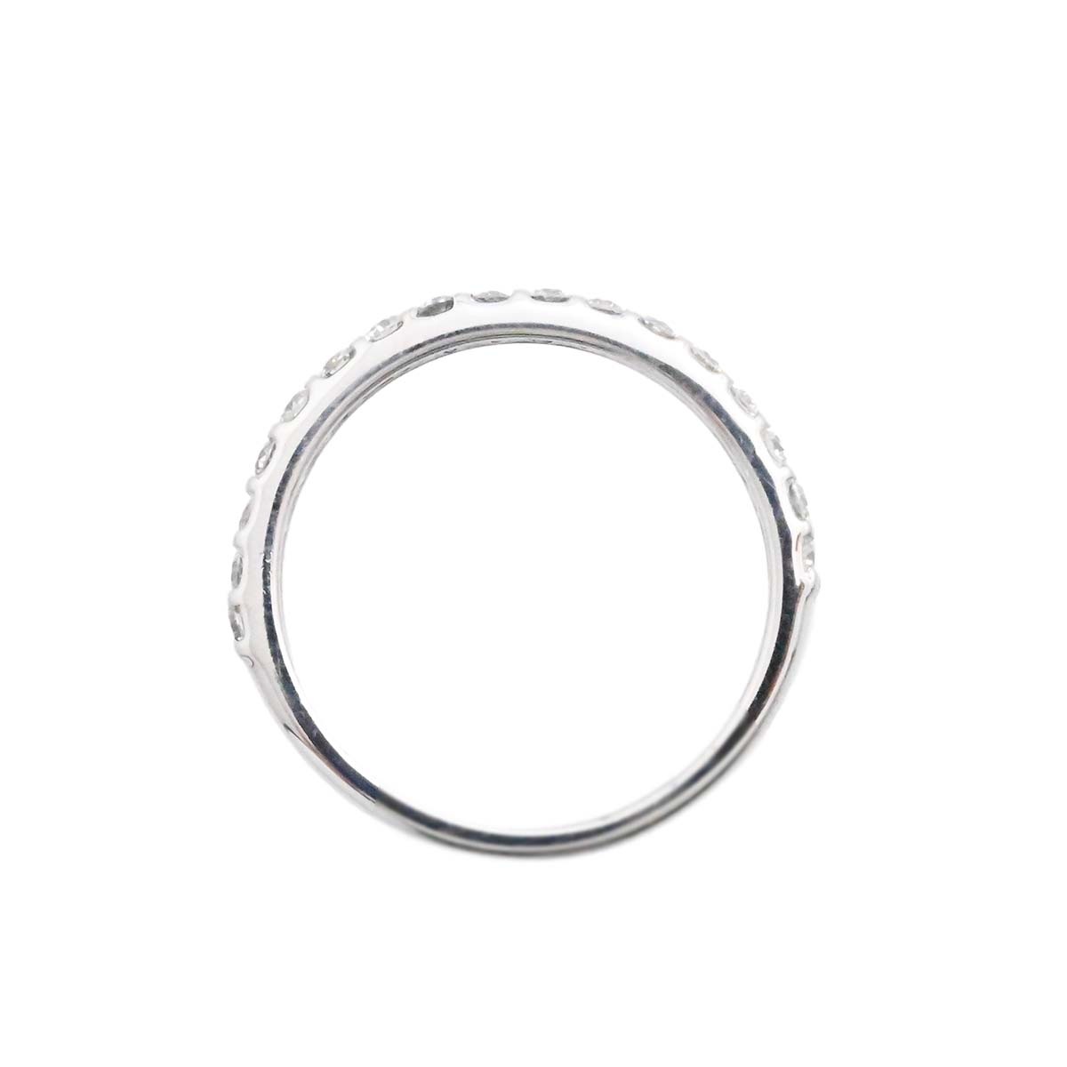 ポンテヴェキオ PONTE VECCHIO K18WG ホワイトゴールド ダイヤ0.35ct ハーフエタニティ リング 10号 レディース  3597
