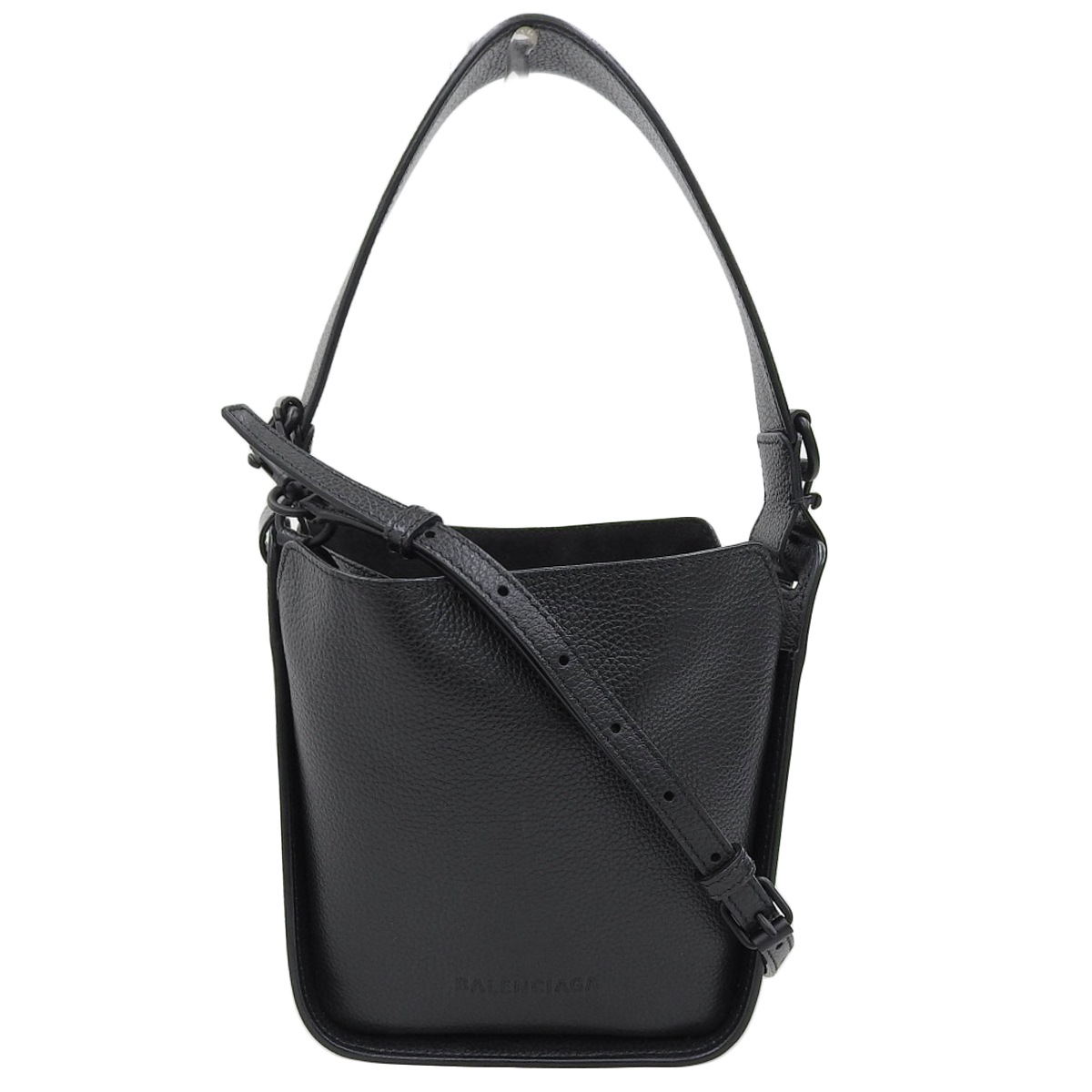 バレンシアガ BALENCIAGA ノースサウス XS 2wayショルダーバック ハンドバッグ ポーチ付き レザー ブラック レディース 4409