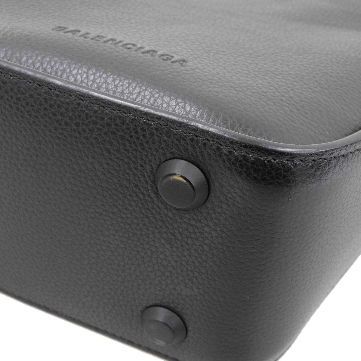バレンシアガ BALENCIAGA ノースサウス XS 2wayショルダーバック ハンドバッグ ポーチ付き レザー ブラック レディース 4409