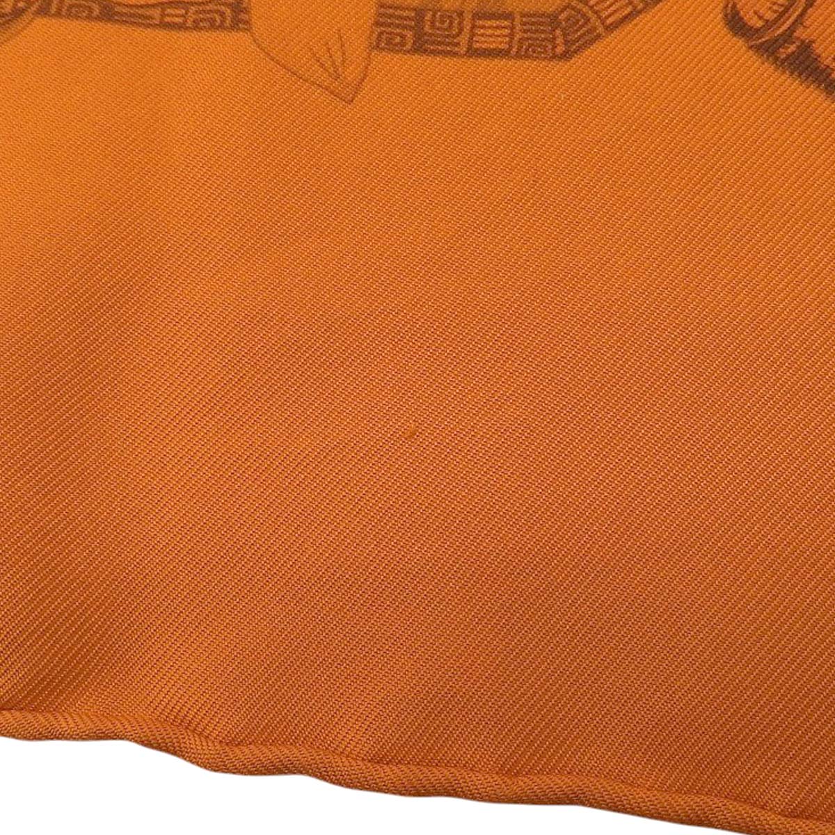 エルメス HERMES カレ70 SURTEINT DIP DYE アロハ スカーフ シルク オレンジ レディース 4623
