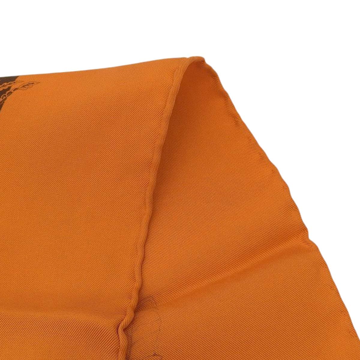 エルメス HERMES カレ70 SURTEINT DIP DYE アロハ スカーフ シルク オレンジ レディース 4623