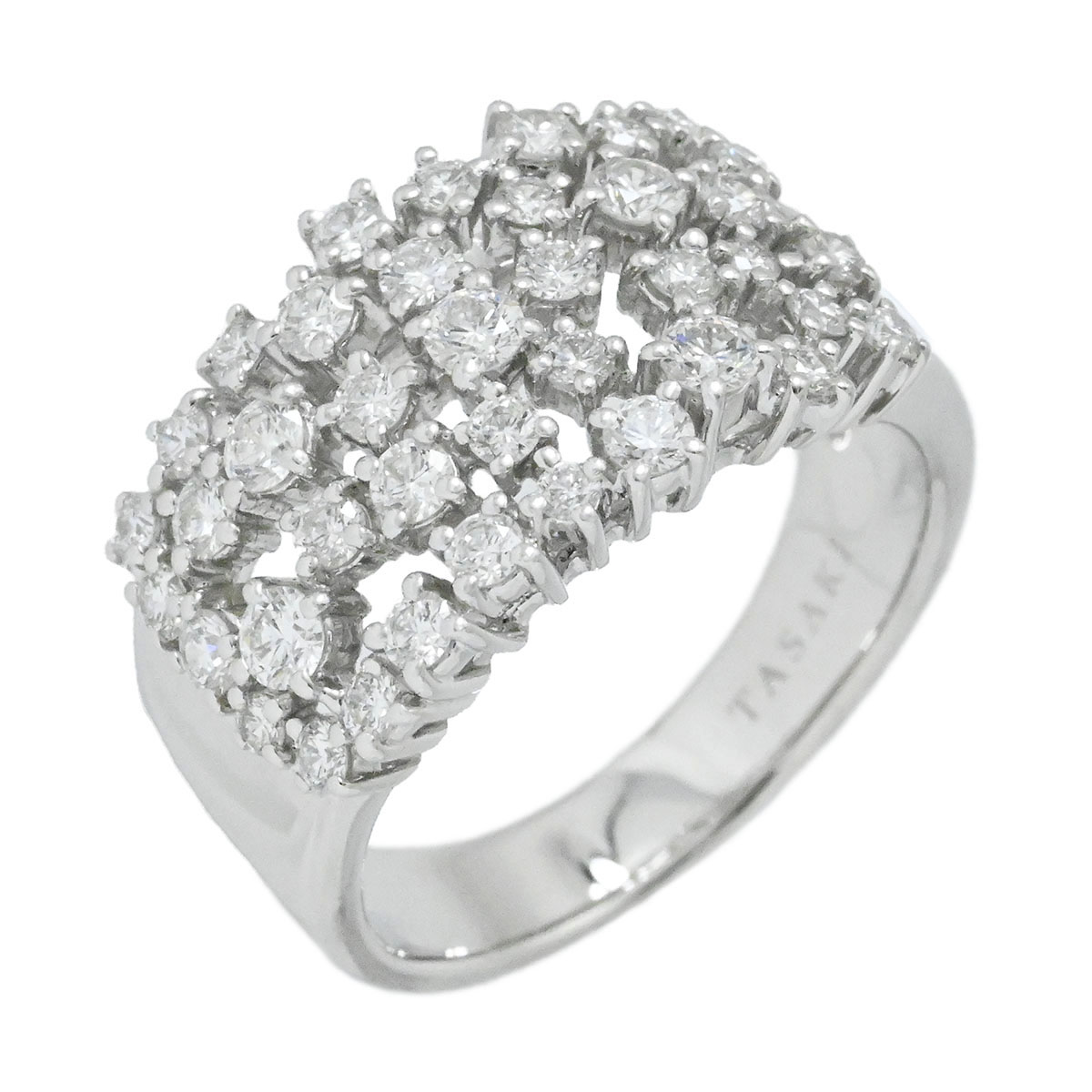 タサキ TASAKI K18WG ホワイトゴールド ダイヤ0.98ct リング サイズ14号 レディース  3971