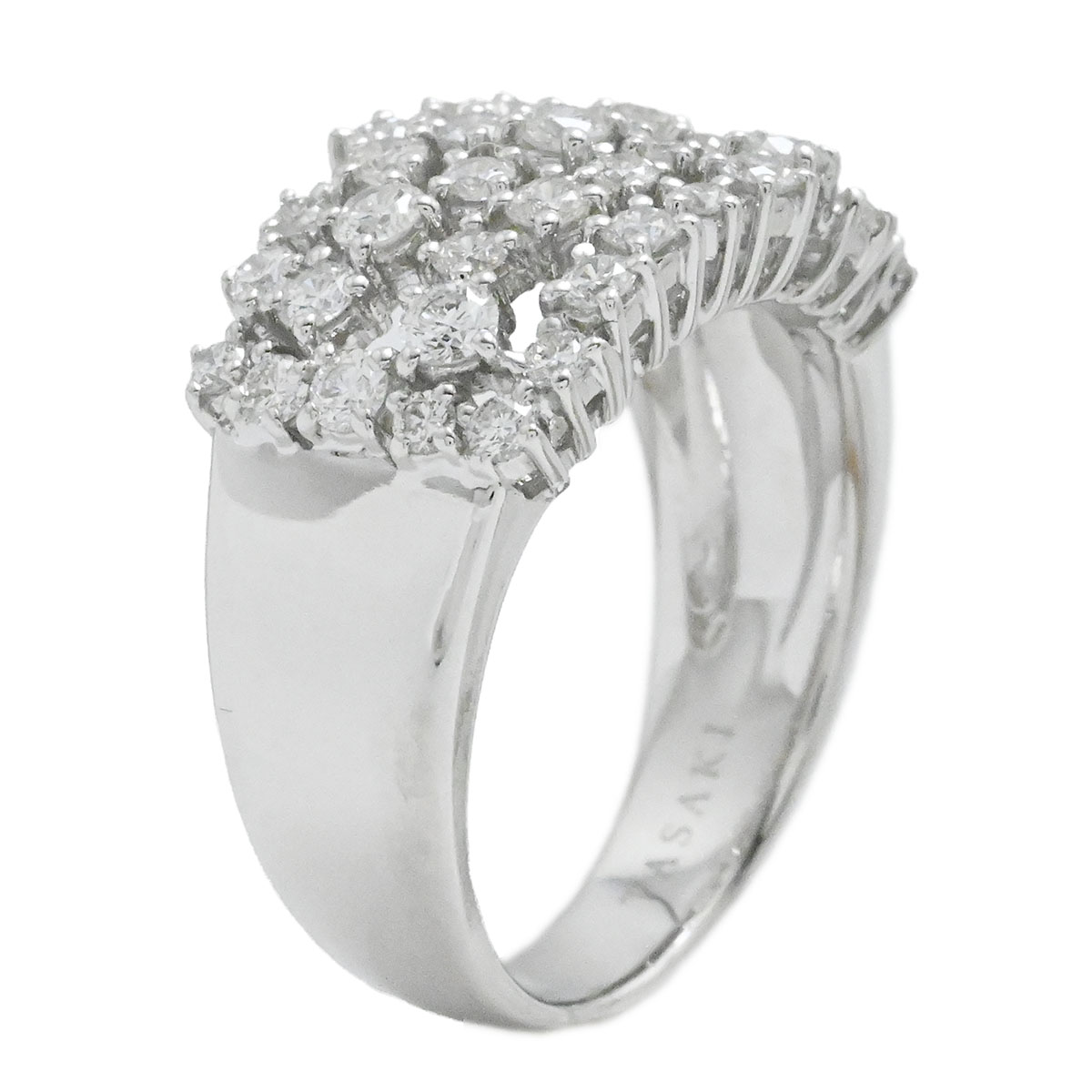 タサキ TASAKI K18WG ホワイトゴールド ダイヤ0.98ct リング サイズ14号 レディース  3971