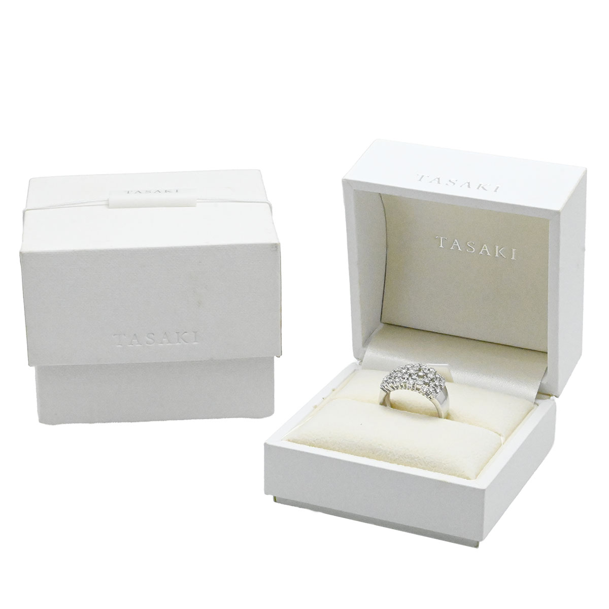 タサキ TASAKI K18WG ホワイトゴールド ダイヤ0.98ct リング サイズ14号 レディース  3971