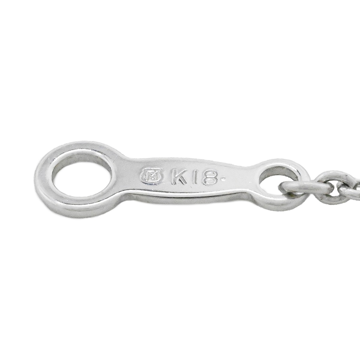 ミキモト MIKIMOTO K18WG ホワイトゴールド パール ダイヤ ネックレス 