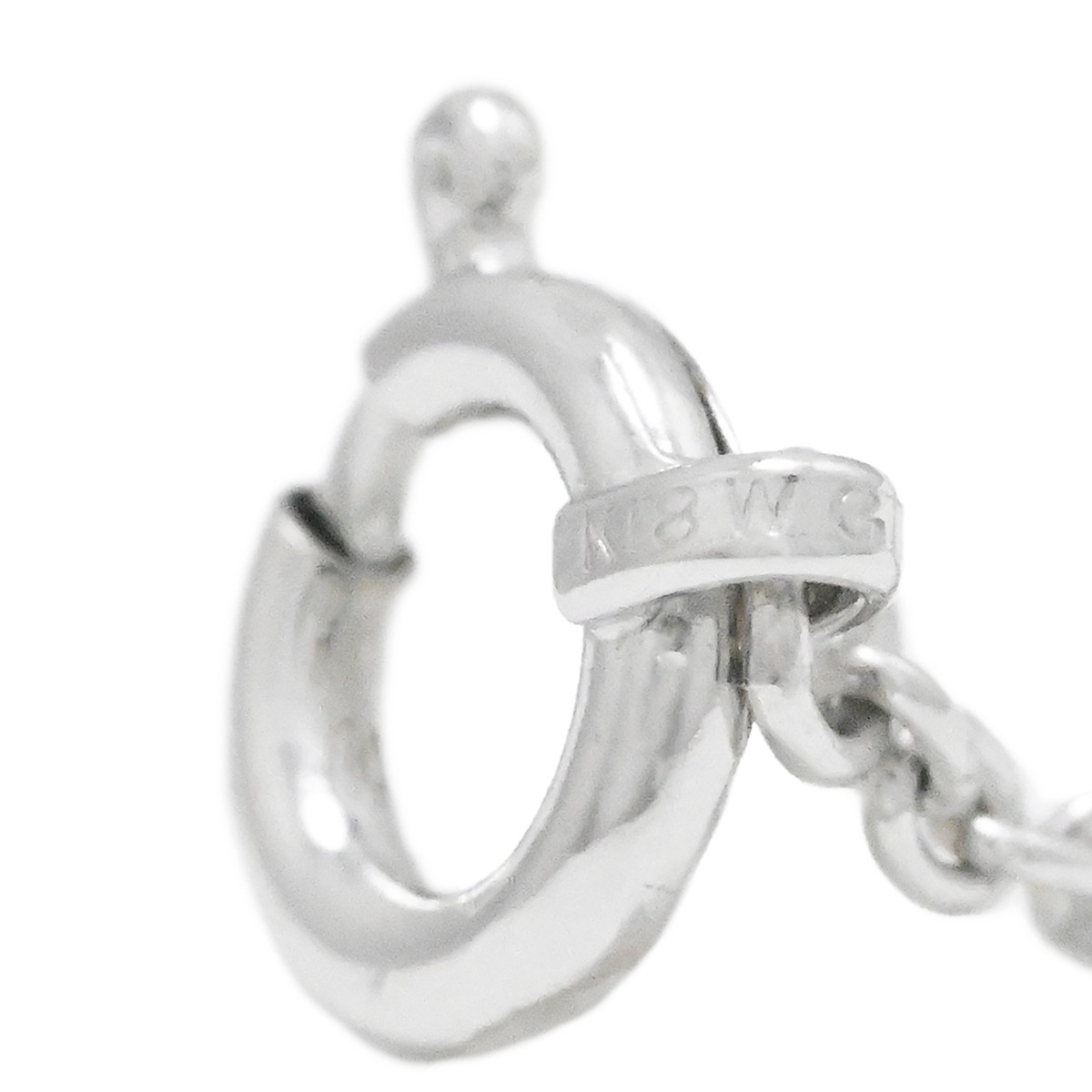 ミキモト MIKIMOTO K18WG ホワイトゴールド パール ダイヤ ネックレス 