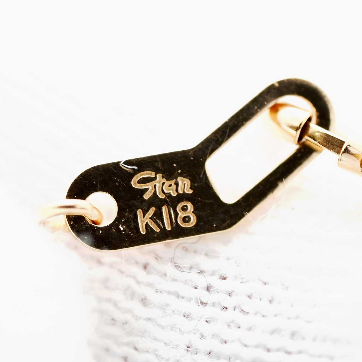 ピンクゴールドSTAR JEWELRY ダイヤ K18 pg ネックレス 箱付 STAR JEWELRY スタージュエリー K18PG ピンクゴールド ダイヤ