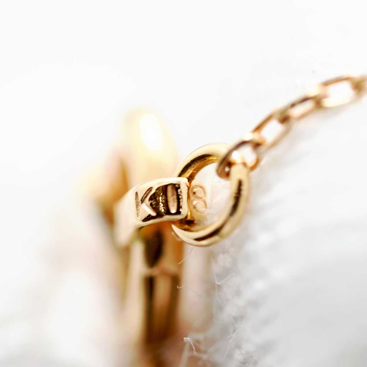 MOON SETTING DIAMOND NECKLACE 0.04ct(2ZN2062)K18 ネックレス